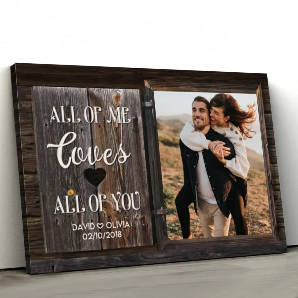 Personalized Canvas "All of Me loves All of You" - Image 2