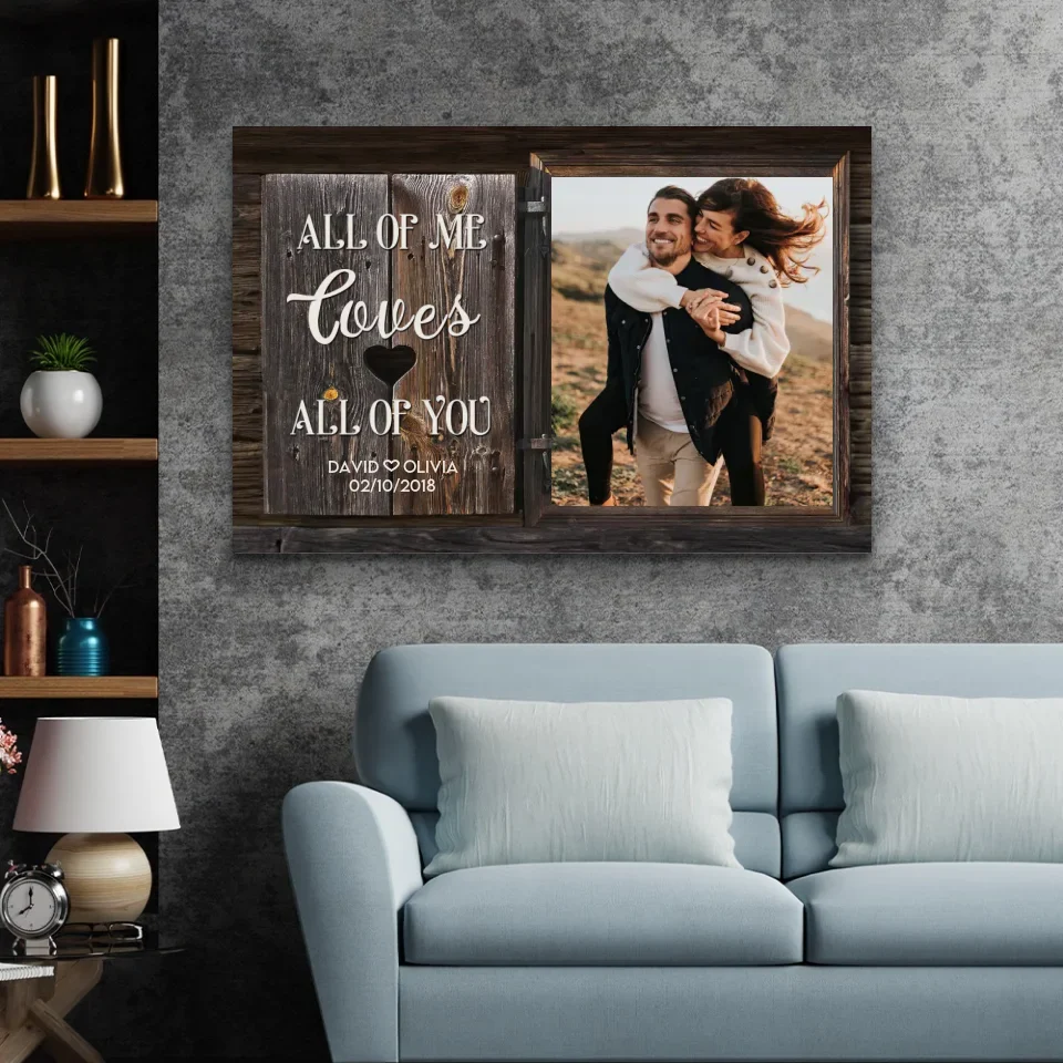 Personalized Canvas "All of Me loves All of You" - Image 4