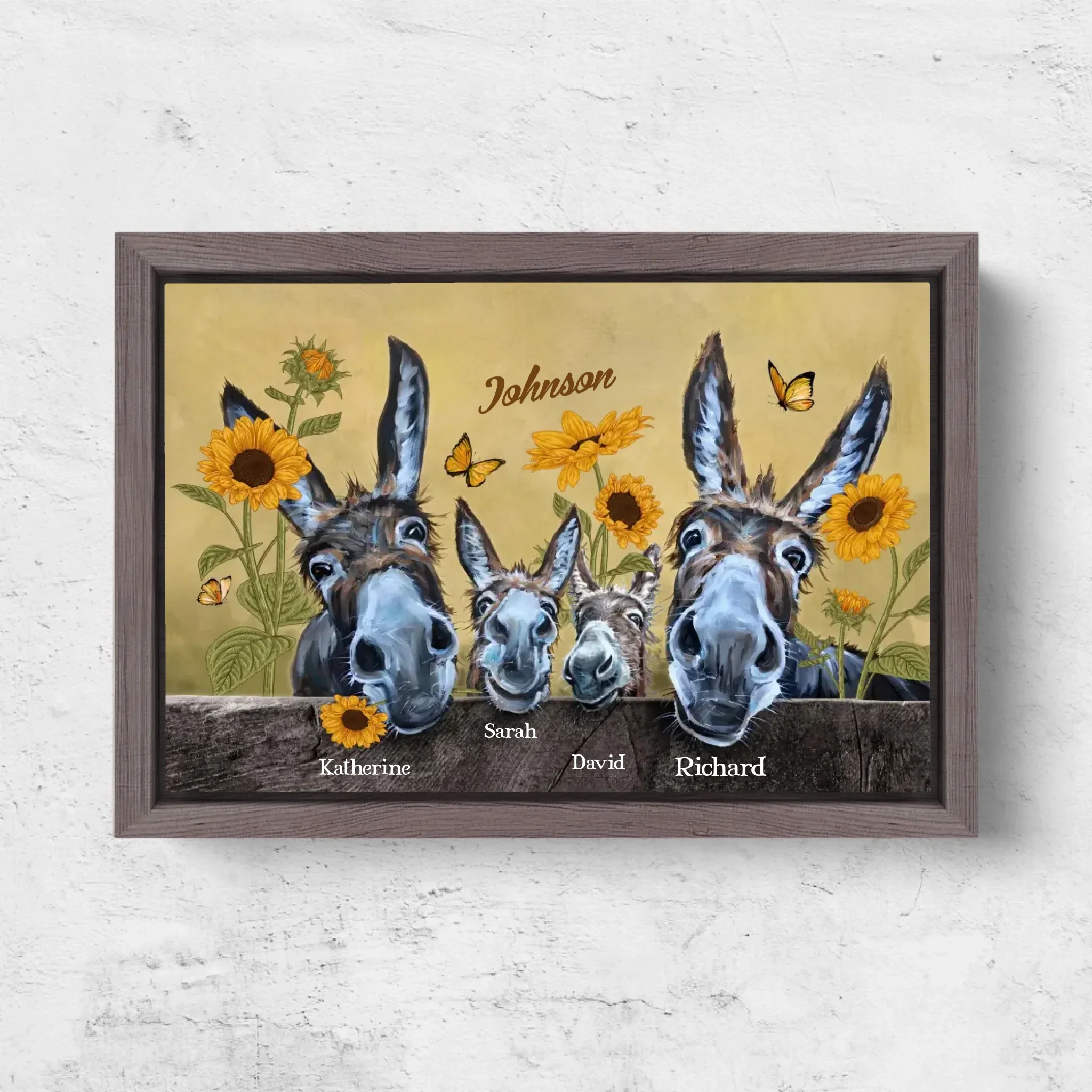 Personalized Canvas "Donkey Family" - Image 6