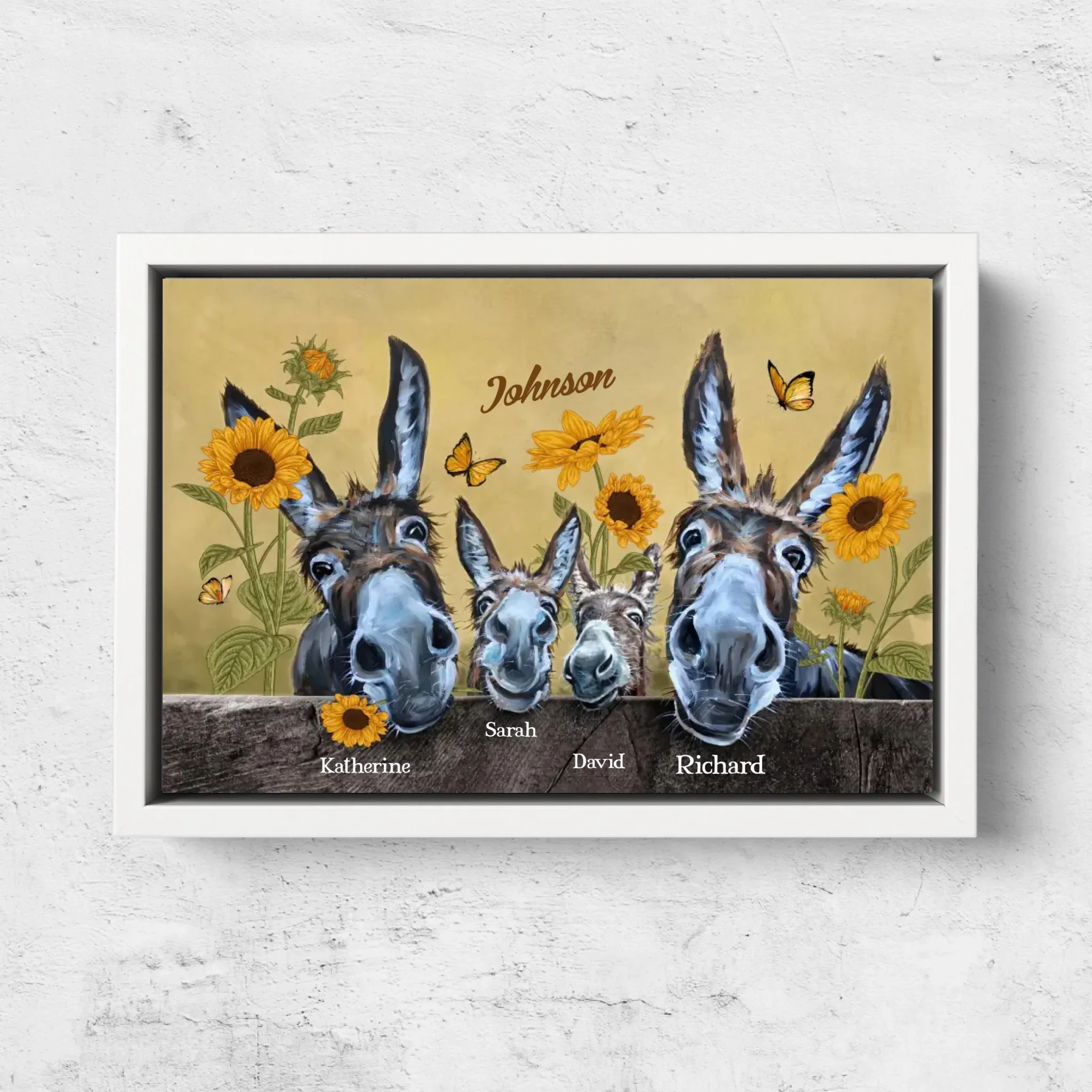 Personalized Canvas "Donkey Family" - Image 7