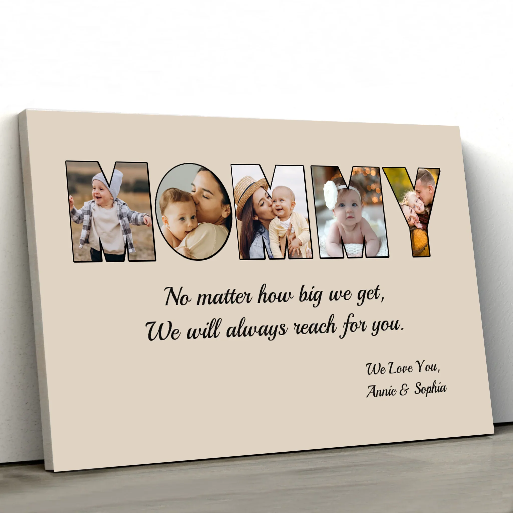 Personalized Canvas "MOM - I will always reach for you" - Image 2