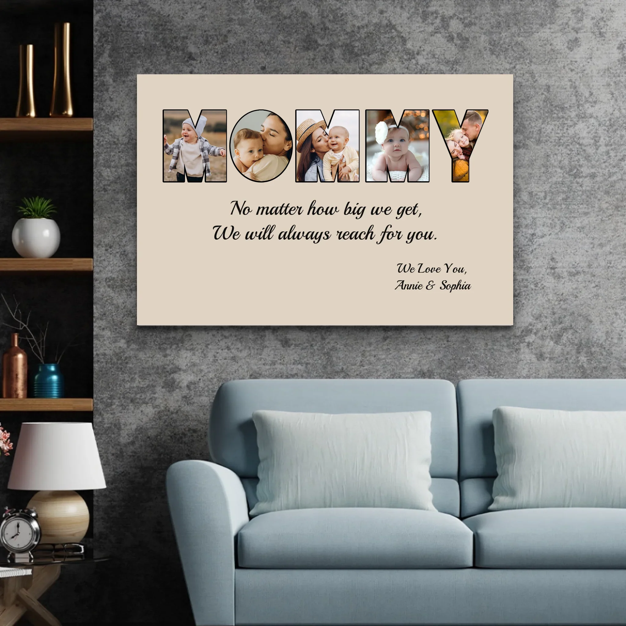 Personalized Canvas "MOM - I will always reach for you" - Image 4