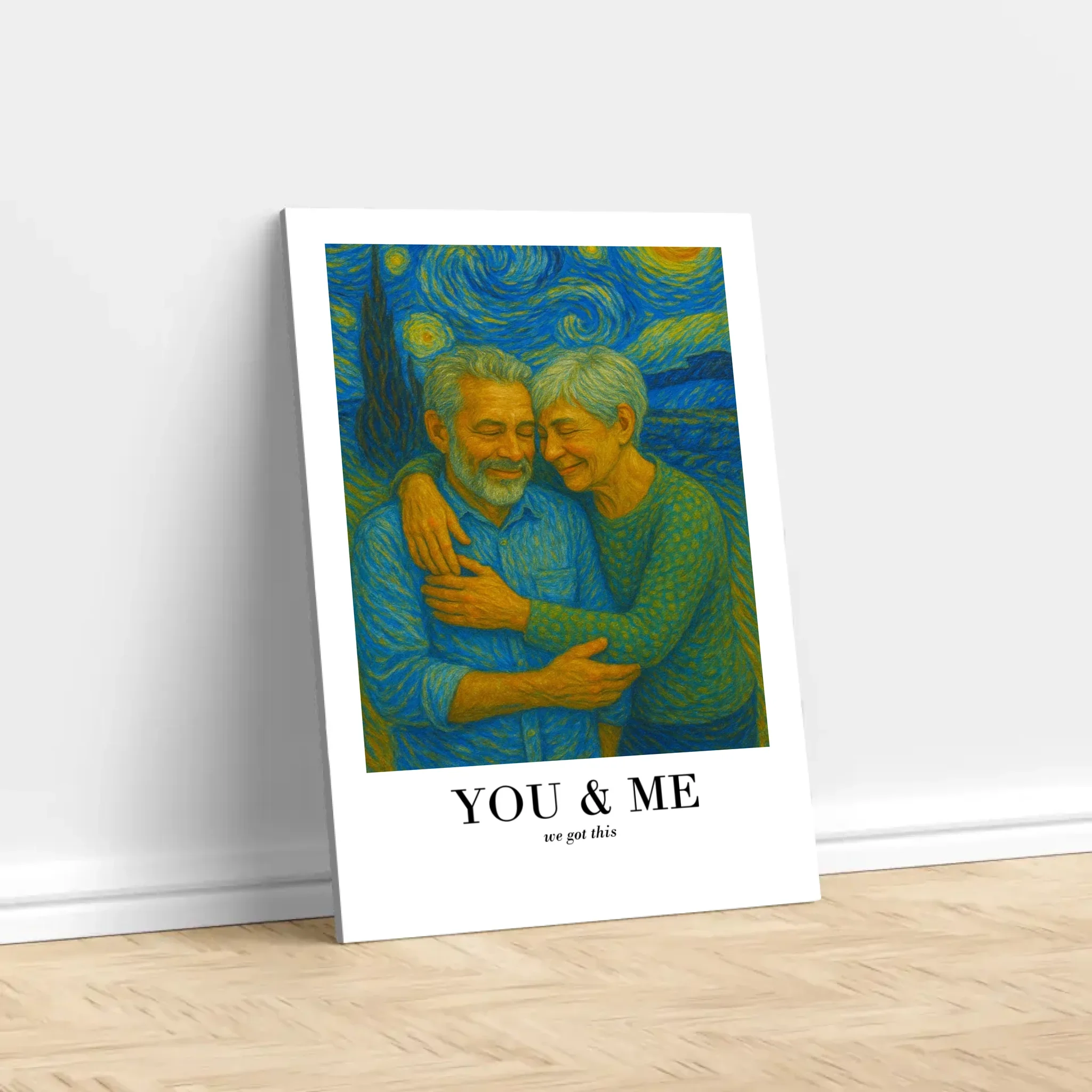 Personalized Canvas – You and Me In Van Gogh Art We Got This - Image 2