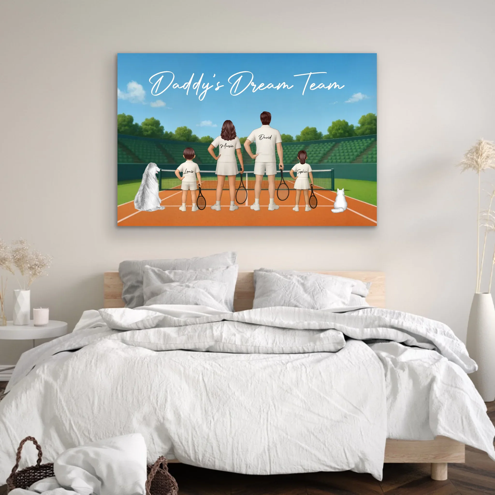 Personalized Canvas "Daddy's dream team – Tennis" - Image 3