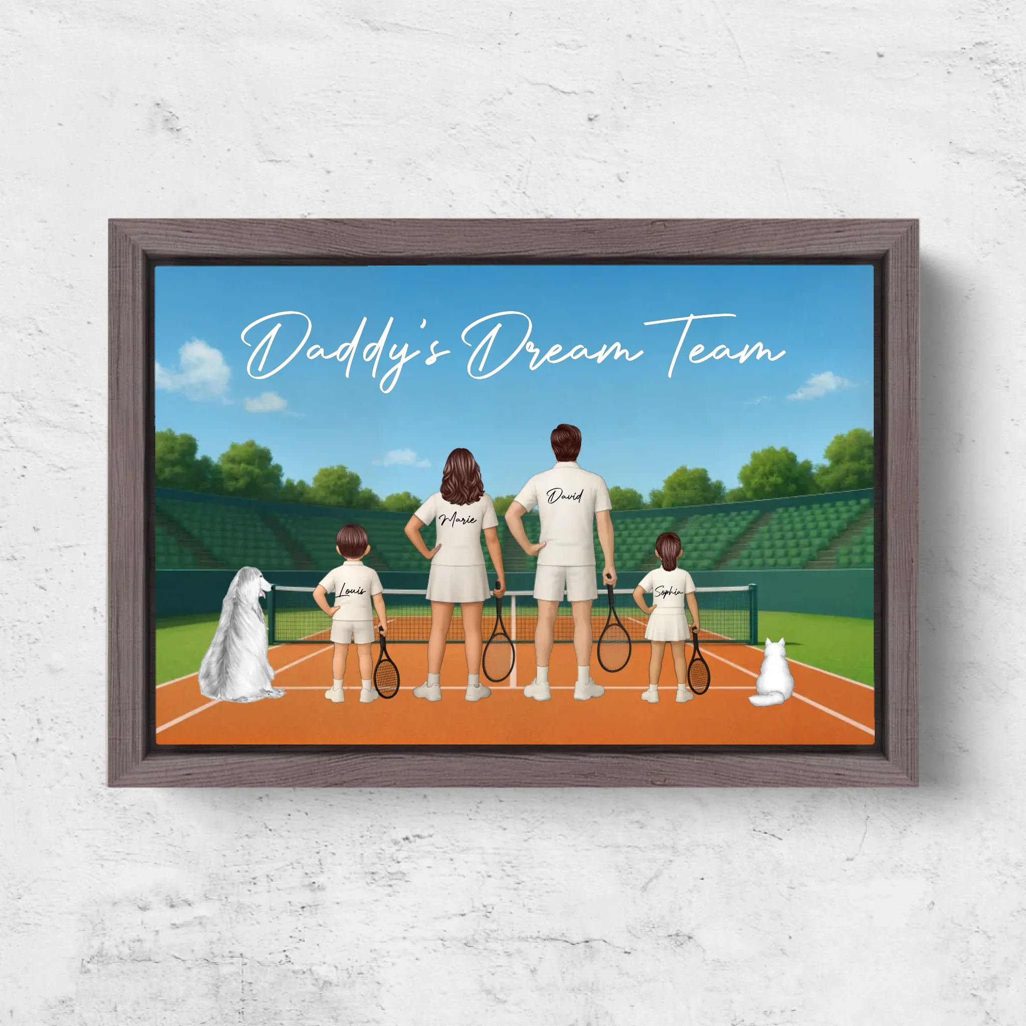 Personalized Canvas "Daddy's dream team – Tennis" - Image 6