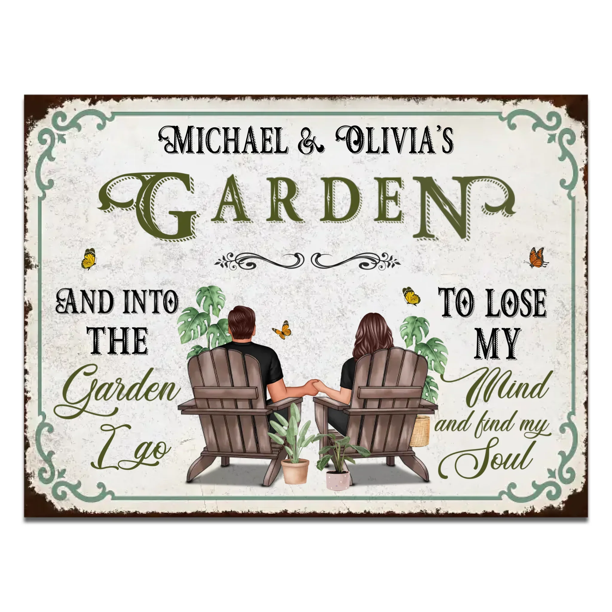 Personalized Aluminum Garden Sign "Our Garden Together" - Image 4
