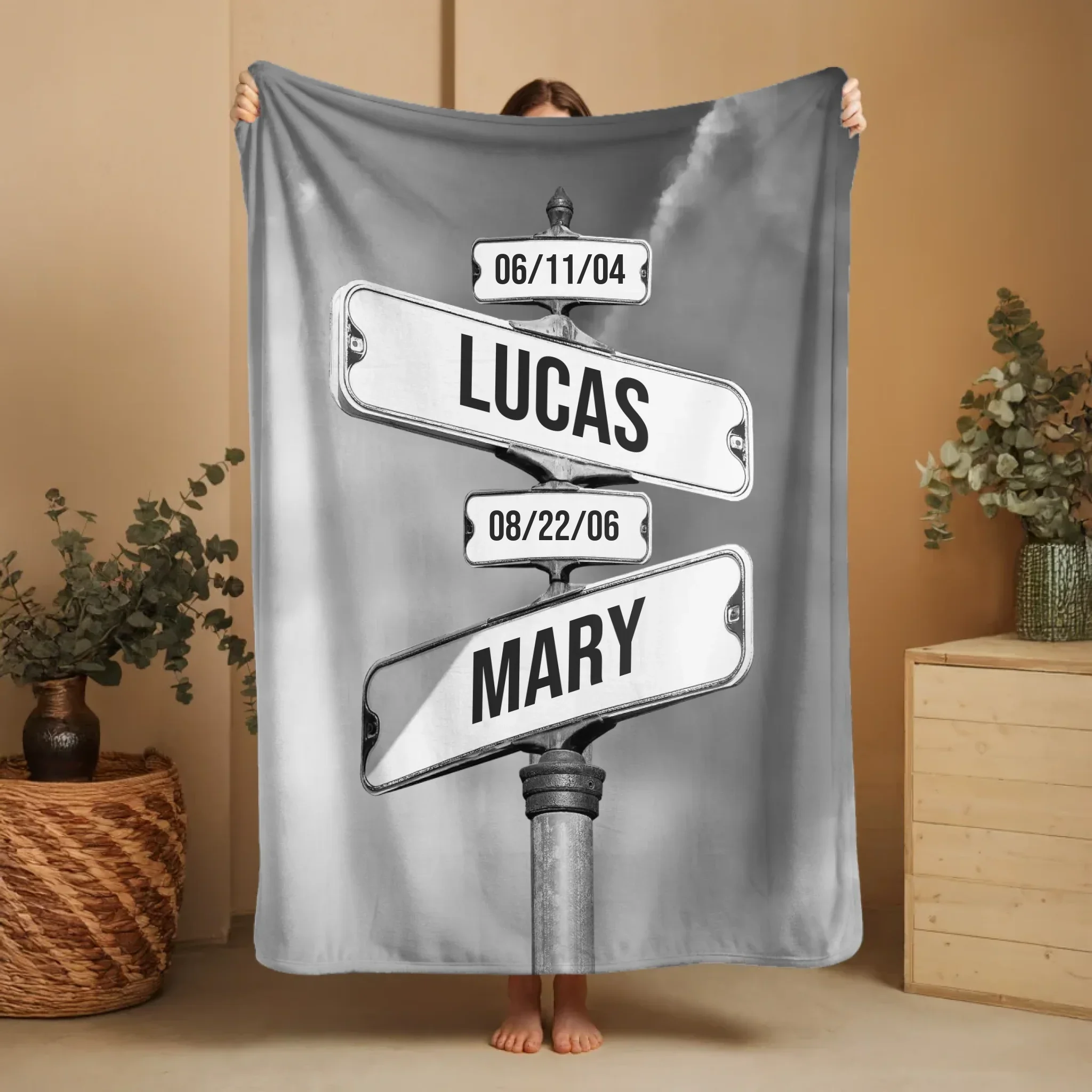 Personalized Blanket "Date of birth of children" - Image 2