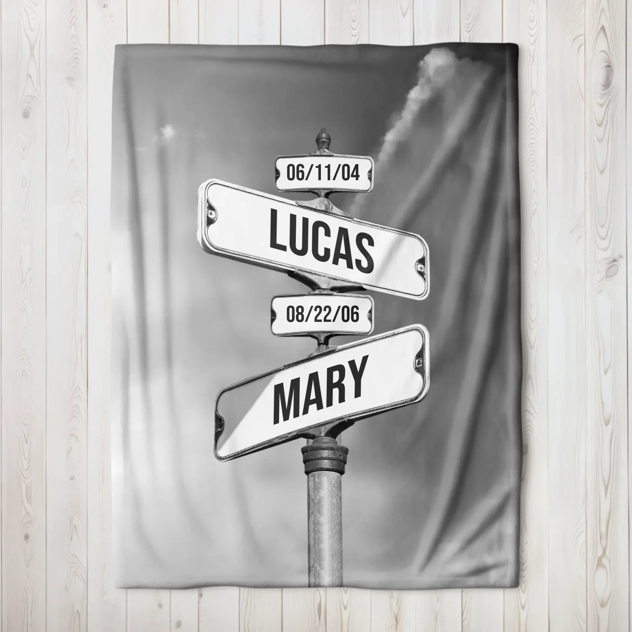 Personalized Blanket "Date of birth of children" - Image 3
