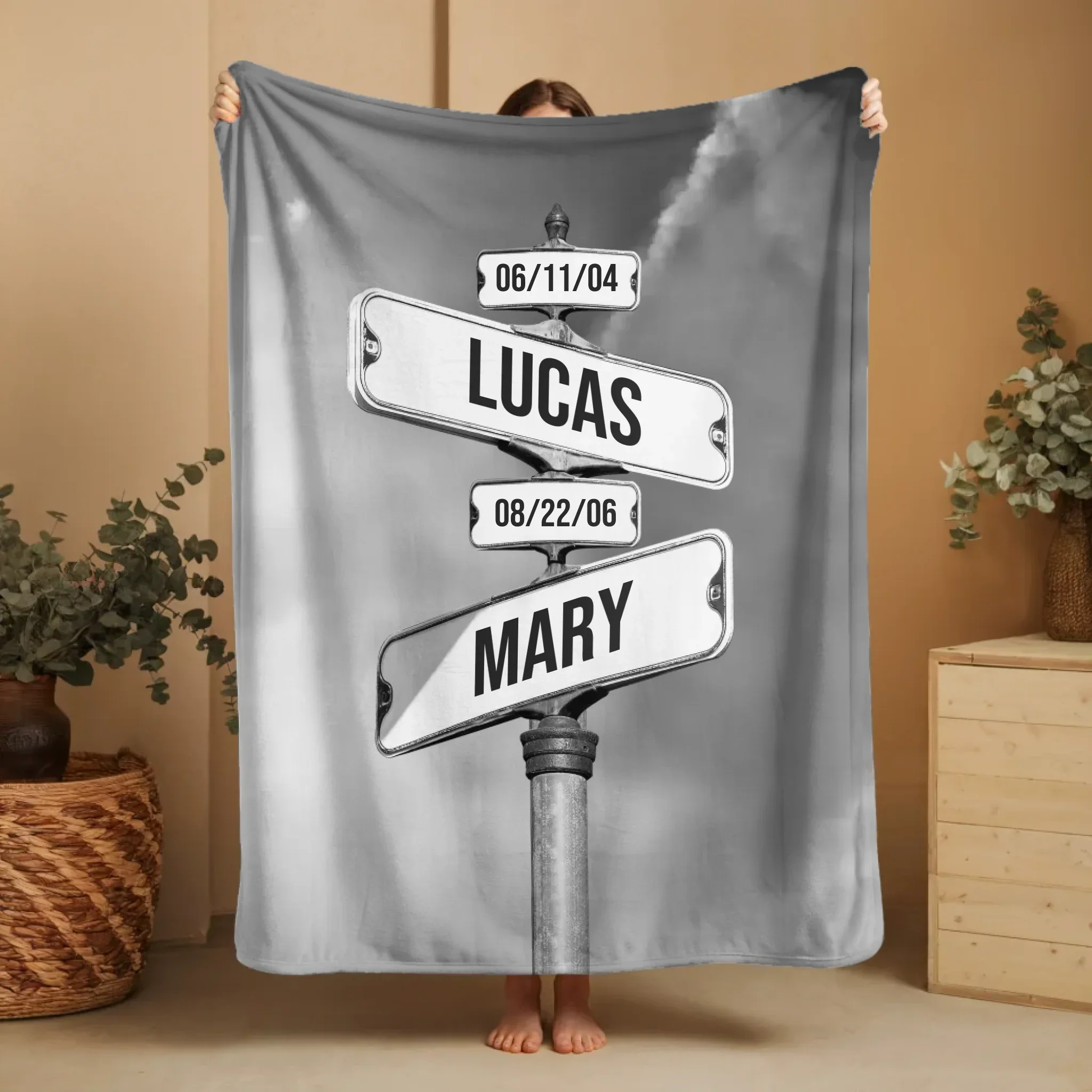 Personalized Blanket "Date of birth of children" - Image 4