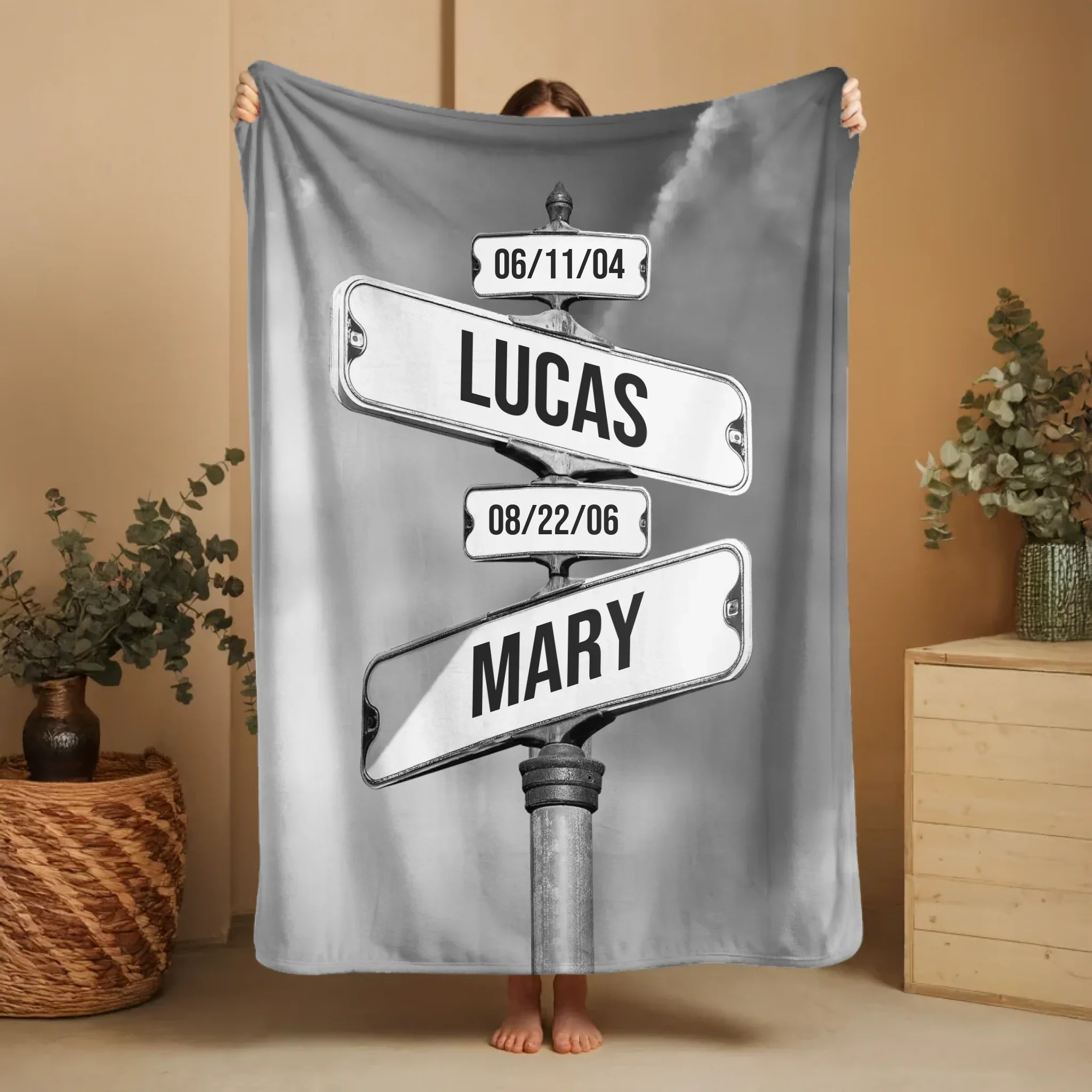 Personalized Blanket "Date of birth of children" - Image 7