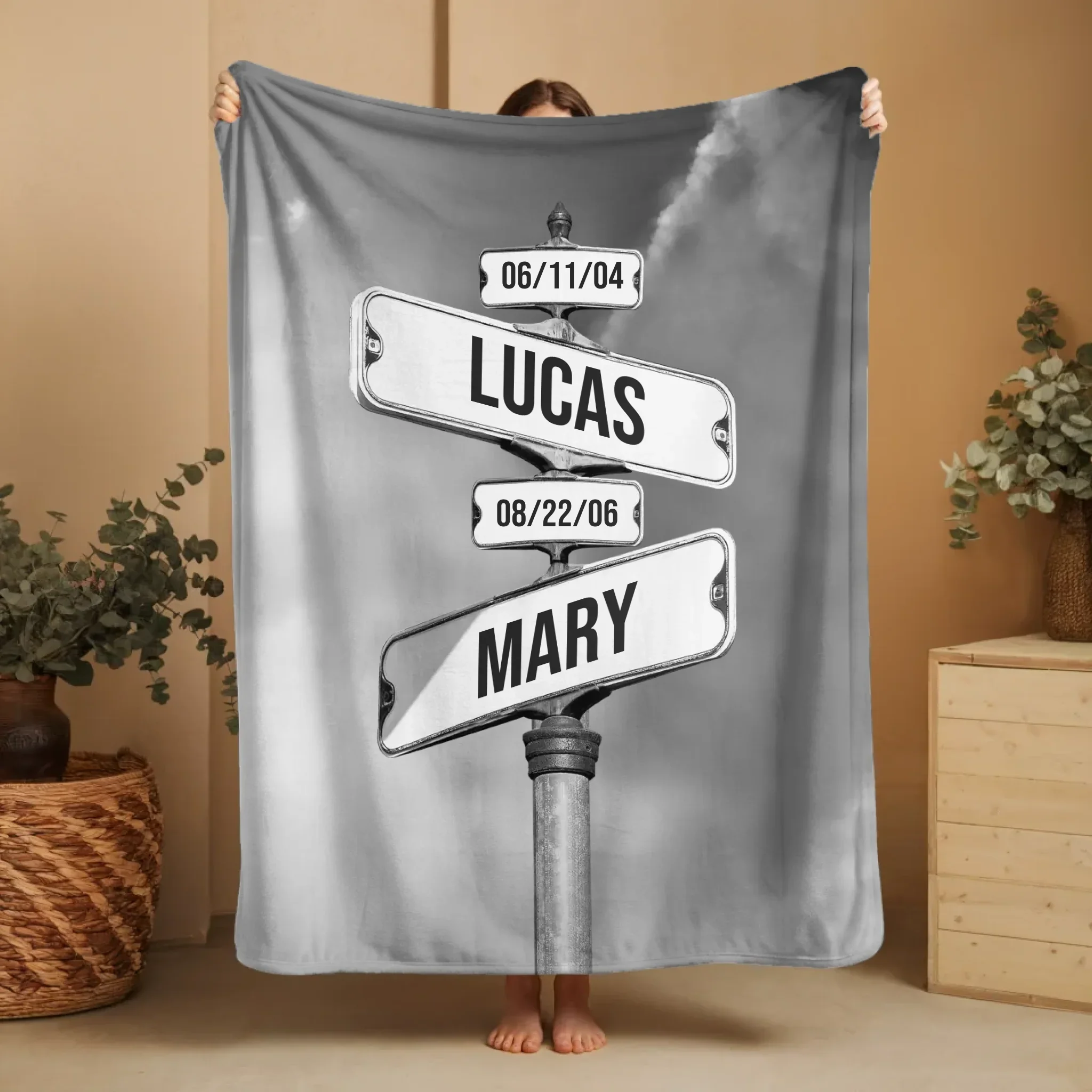 Personalized Blanket "Date of birth of children" - Image 9