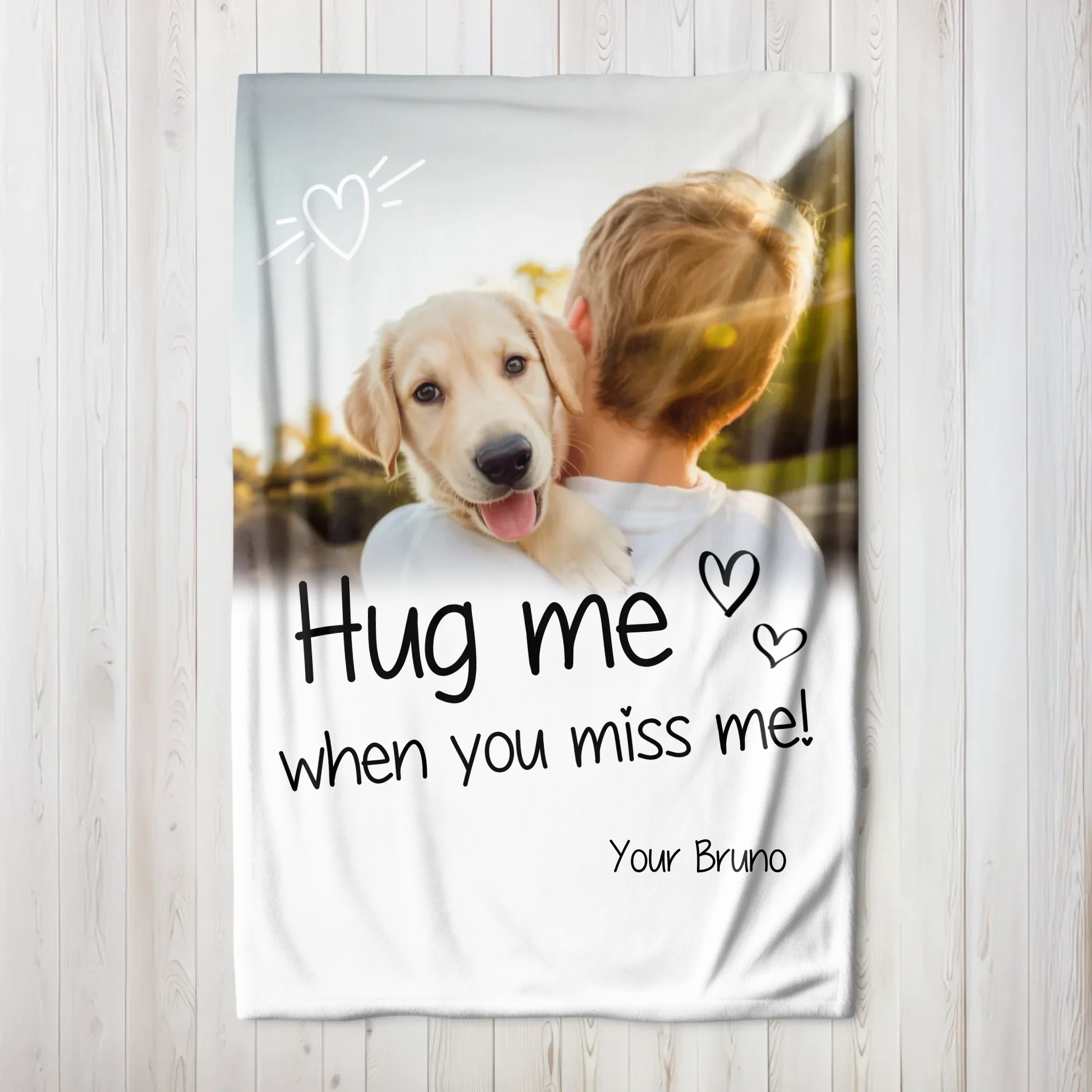 Personalized Blanket – Hug me when you miss me - Image 6