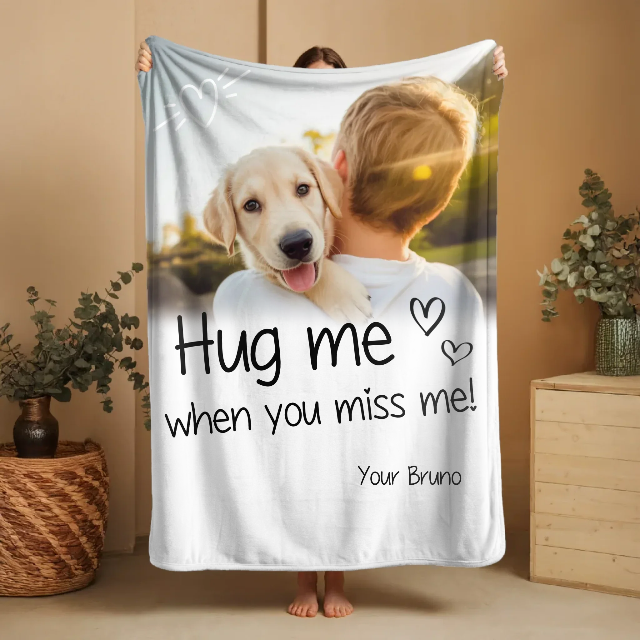 Personalized Blanket – Hug me when you miss me - Image 7