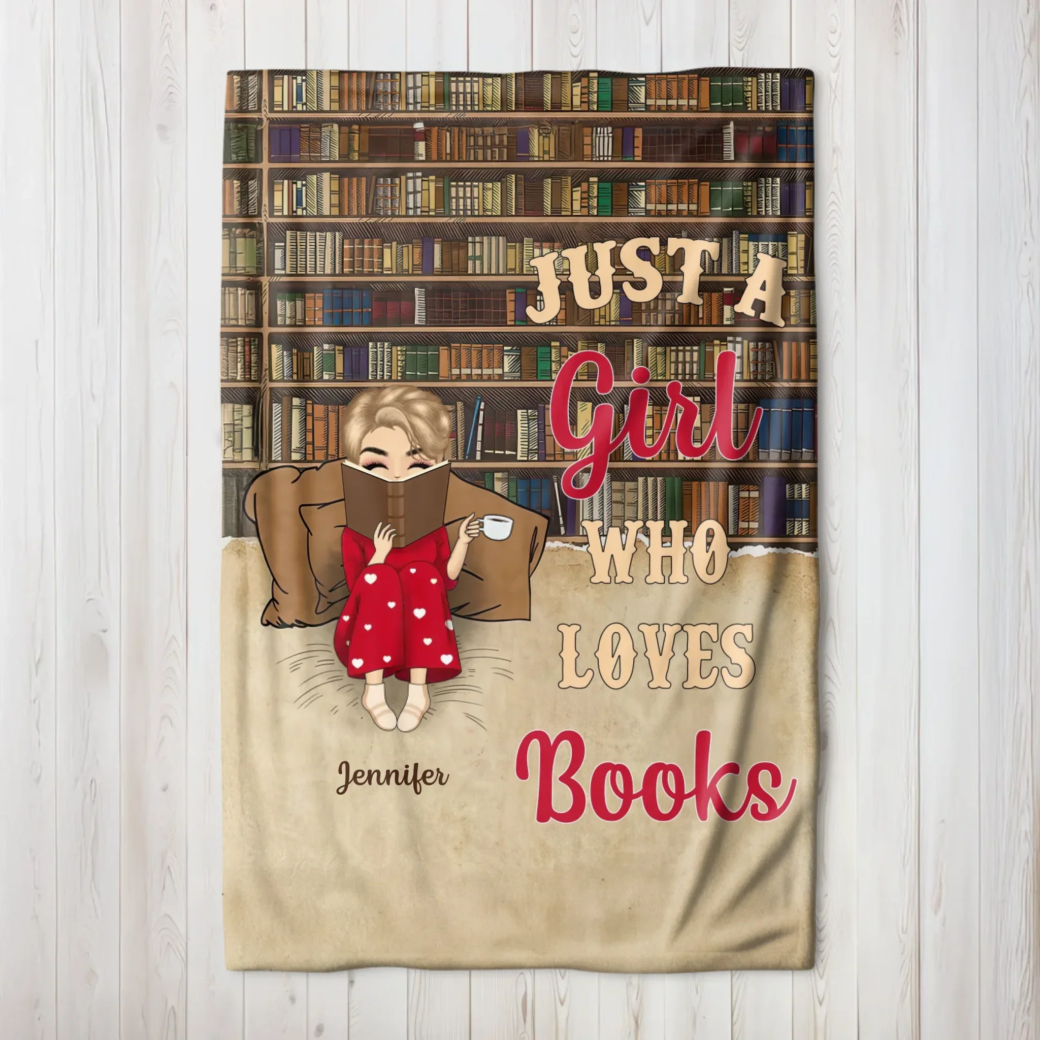 Personalized Blanket – Just A Girl Who Loves Books