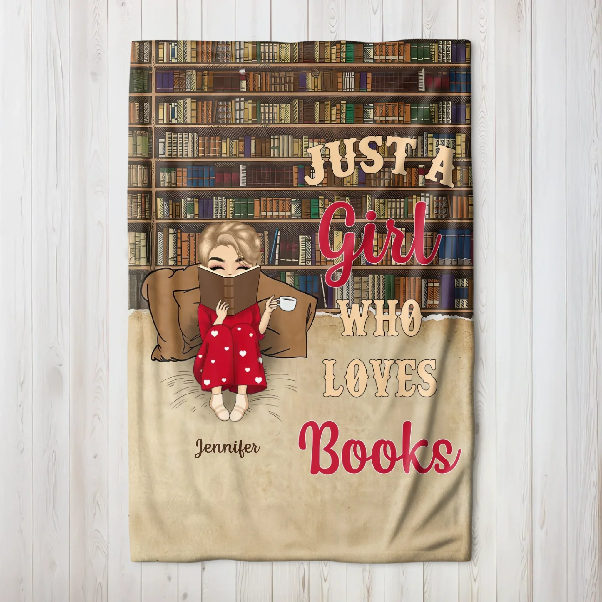 Personalized Blanket – Just A Girl Who Loves Books - Image 6