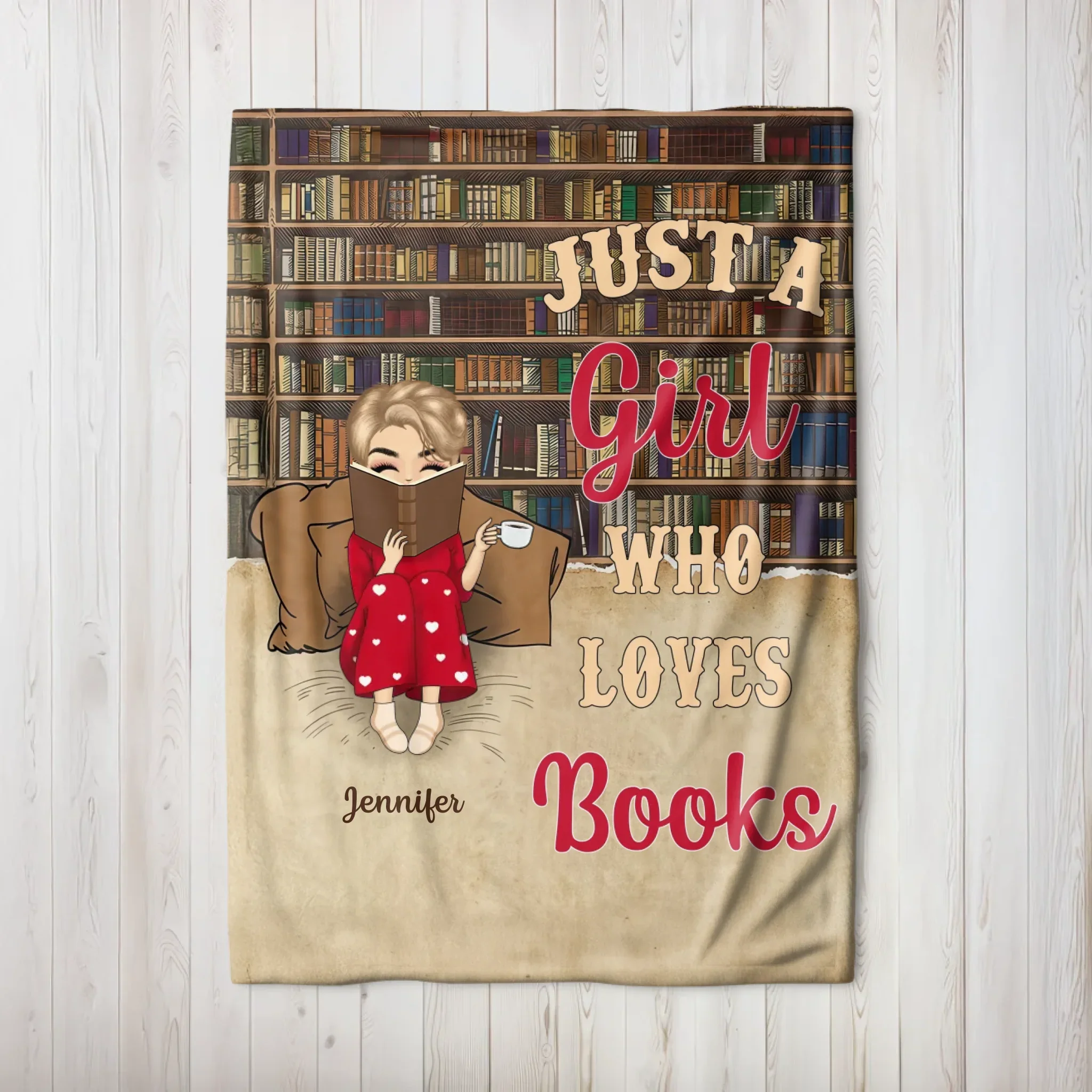 Personalized Blanket – Just A Girl Who Loves Books - Image 8