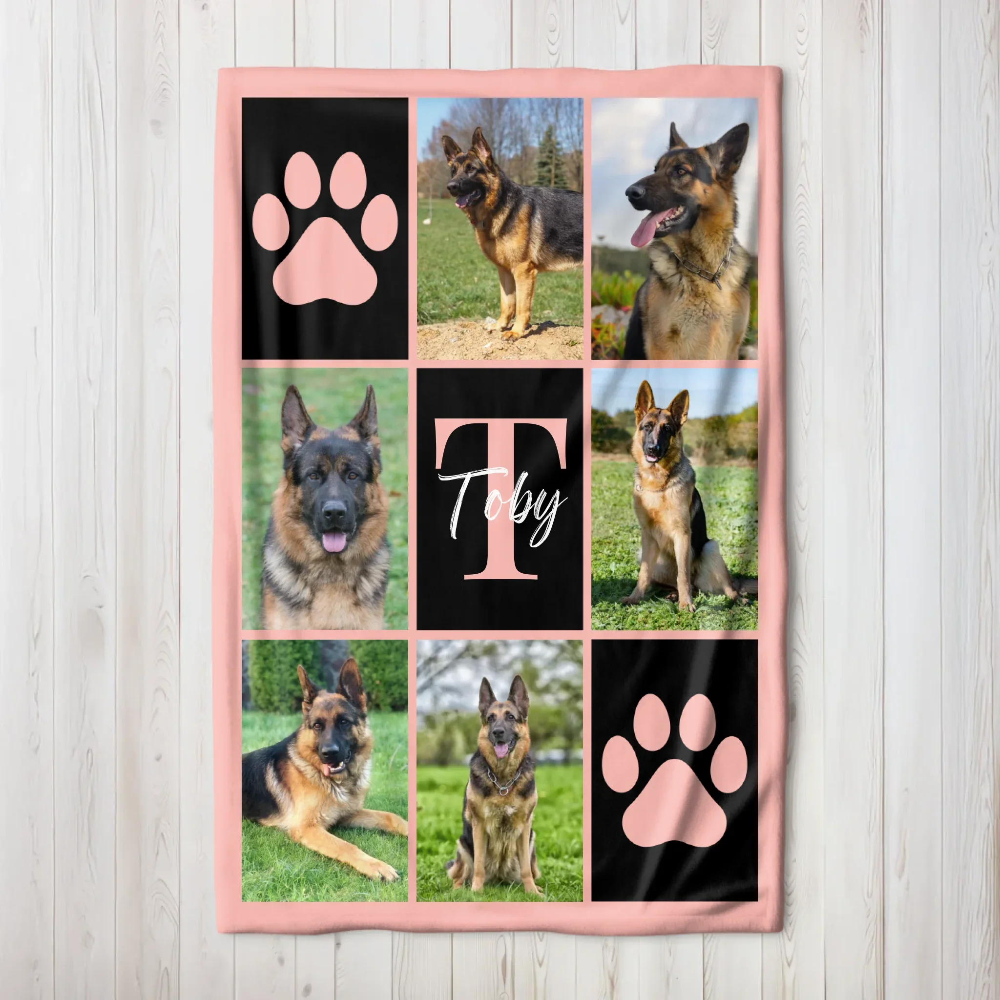 Personalized Blanket – Multicolored Pet Photo With Name And Initial - Image 6