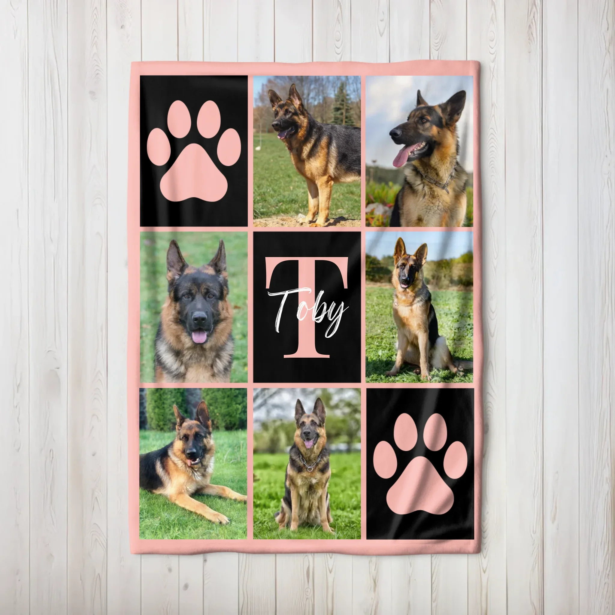 Personalized Blanket – Multicolored Pet Photo With Name And Initial - Image 8