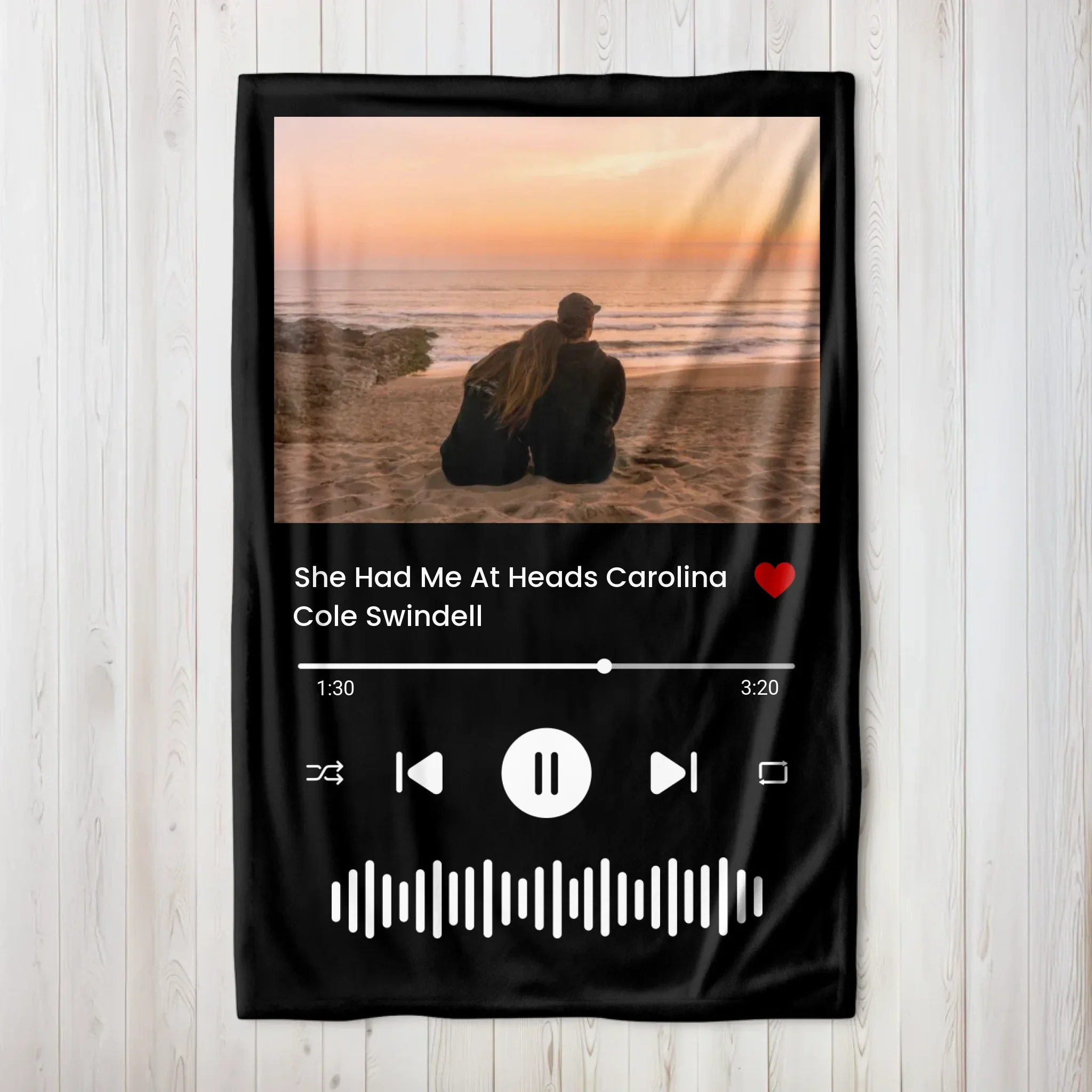 Personalized Blanket – Music and Photo Starlight