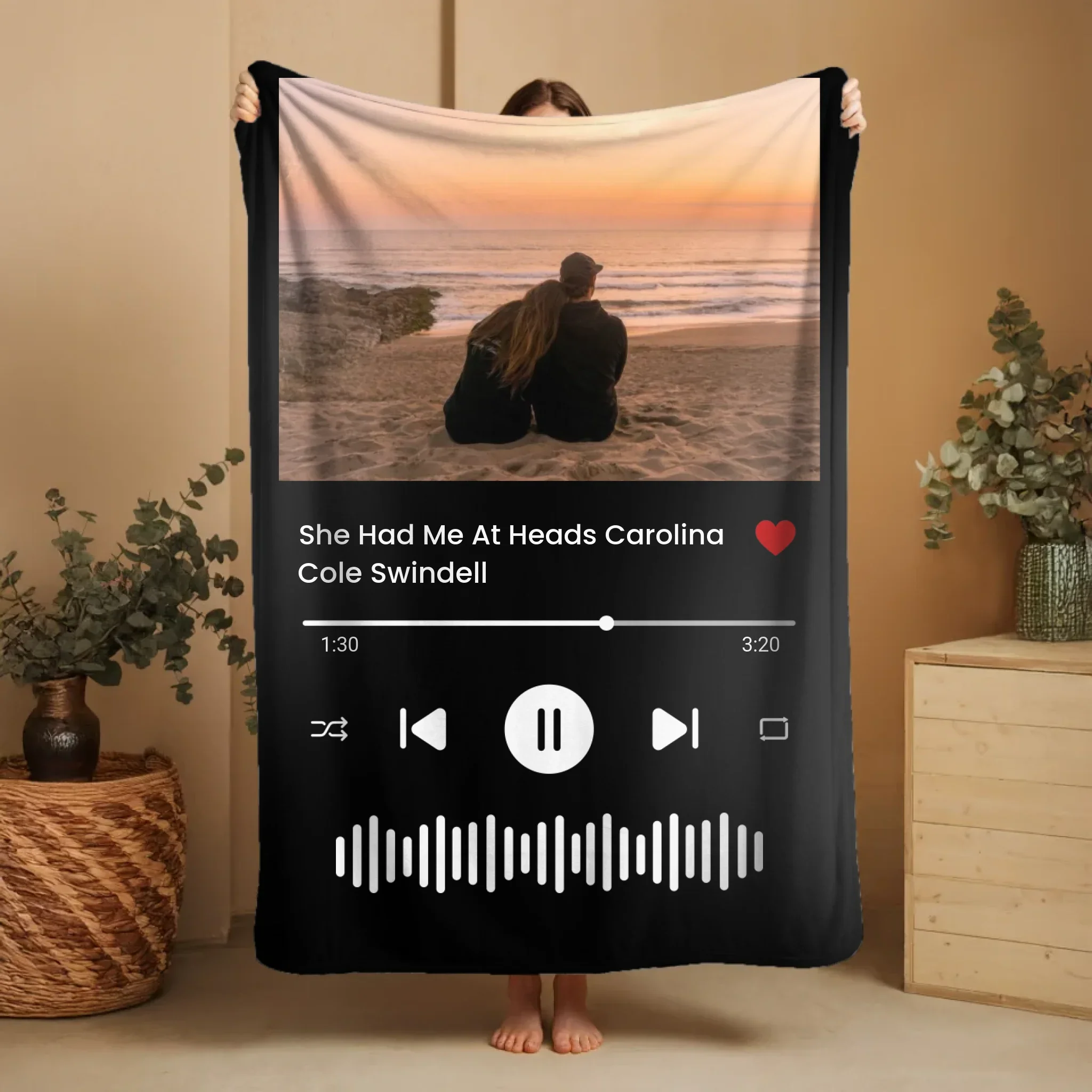 Personalized Blanket – Music and Photo Starlight - Image 2