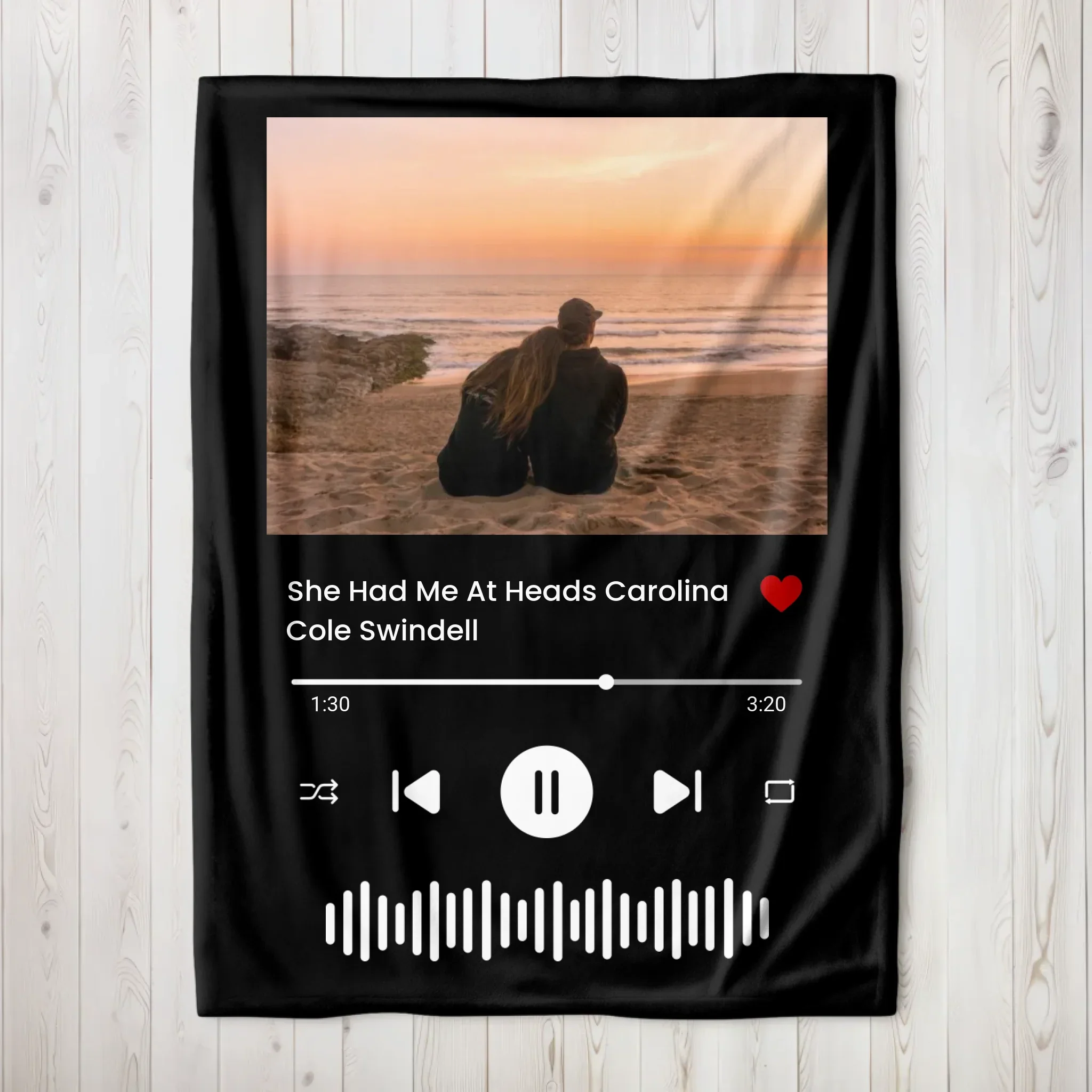 Personalized Blanket – Music and Photo Starlight - Image 3