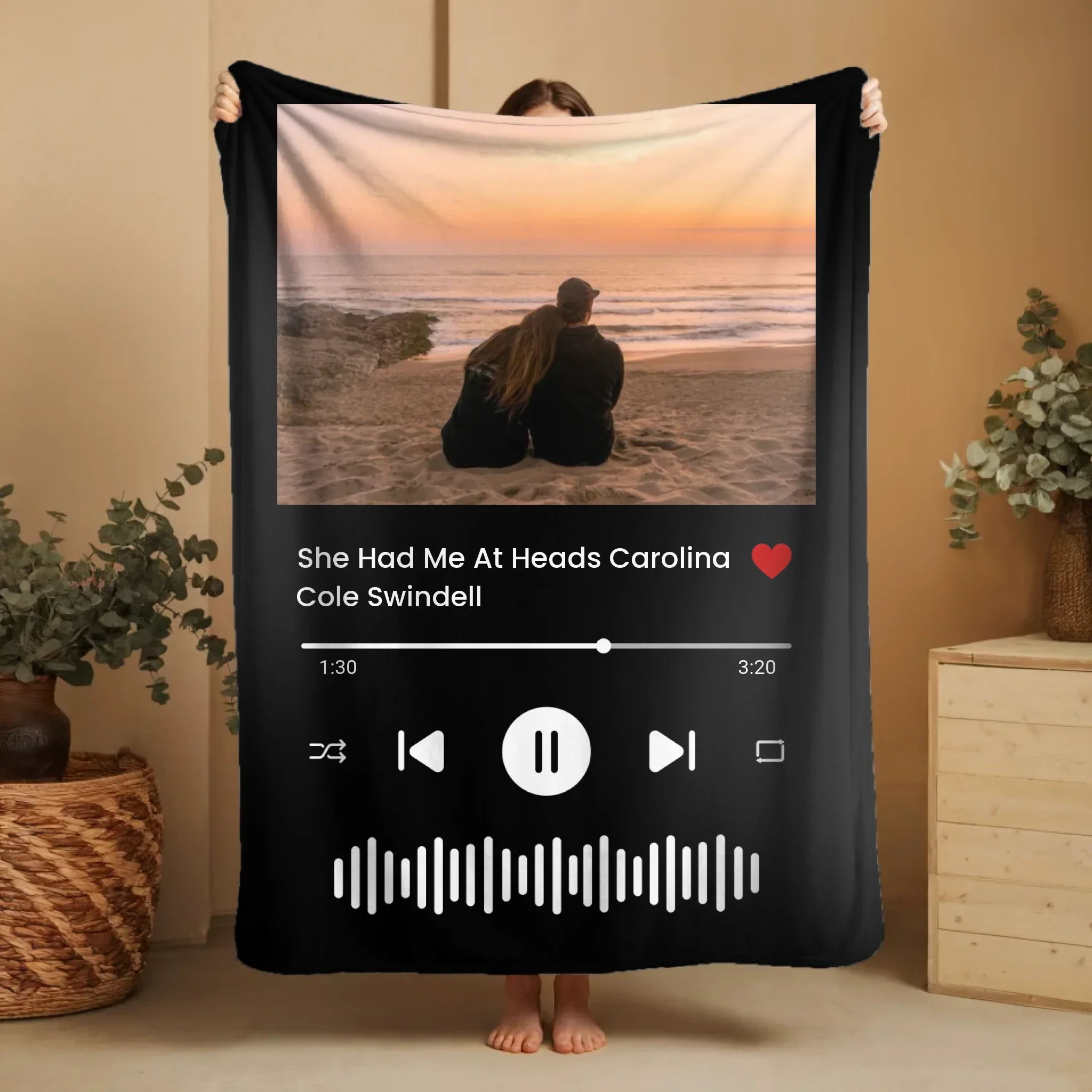 Personalized Blanket – Music and Photo Starlight - Image 4