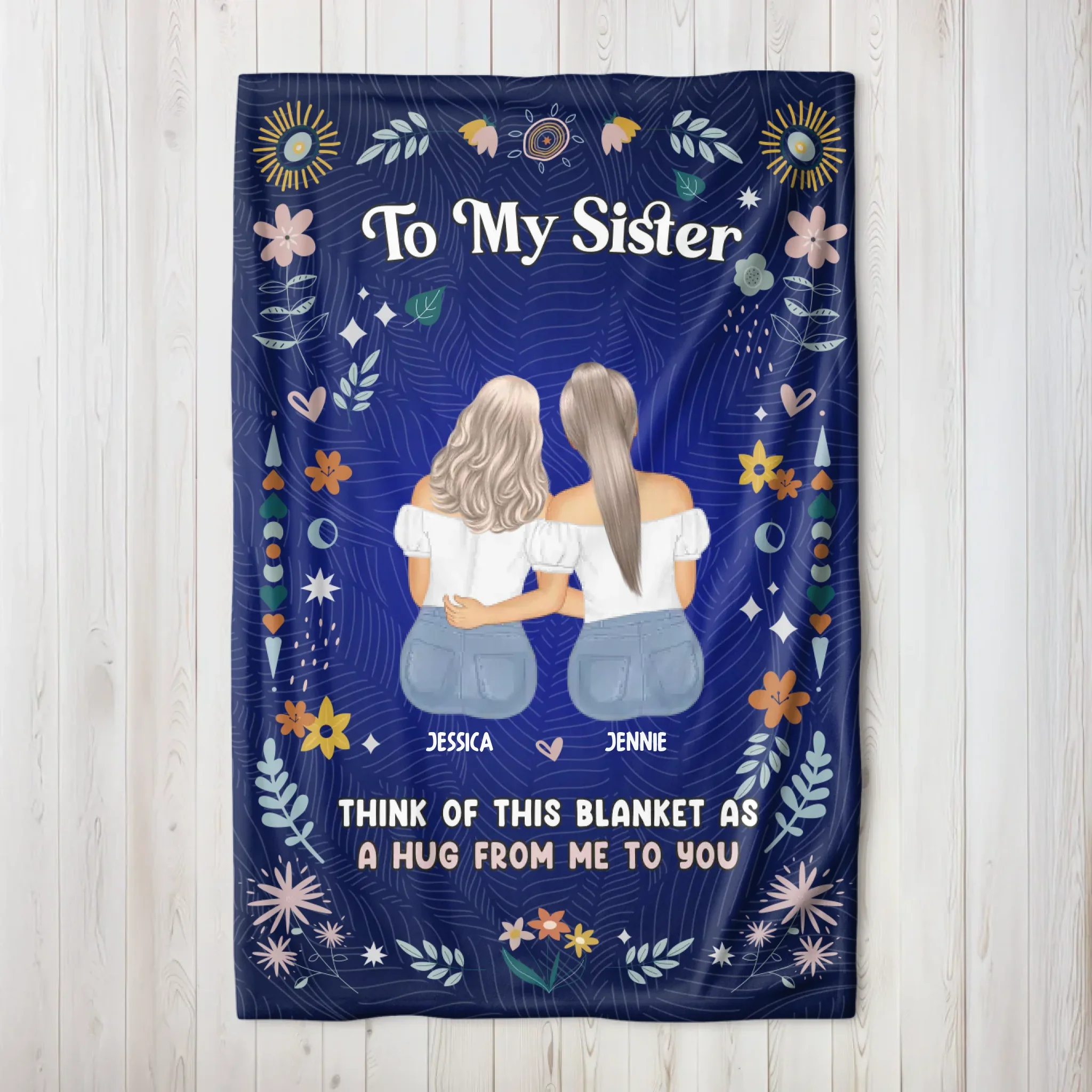 Personalized Blanket – Sister's Hug
