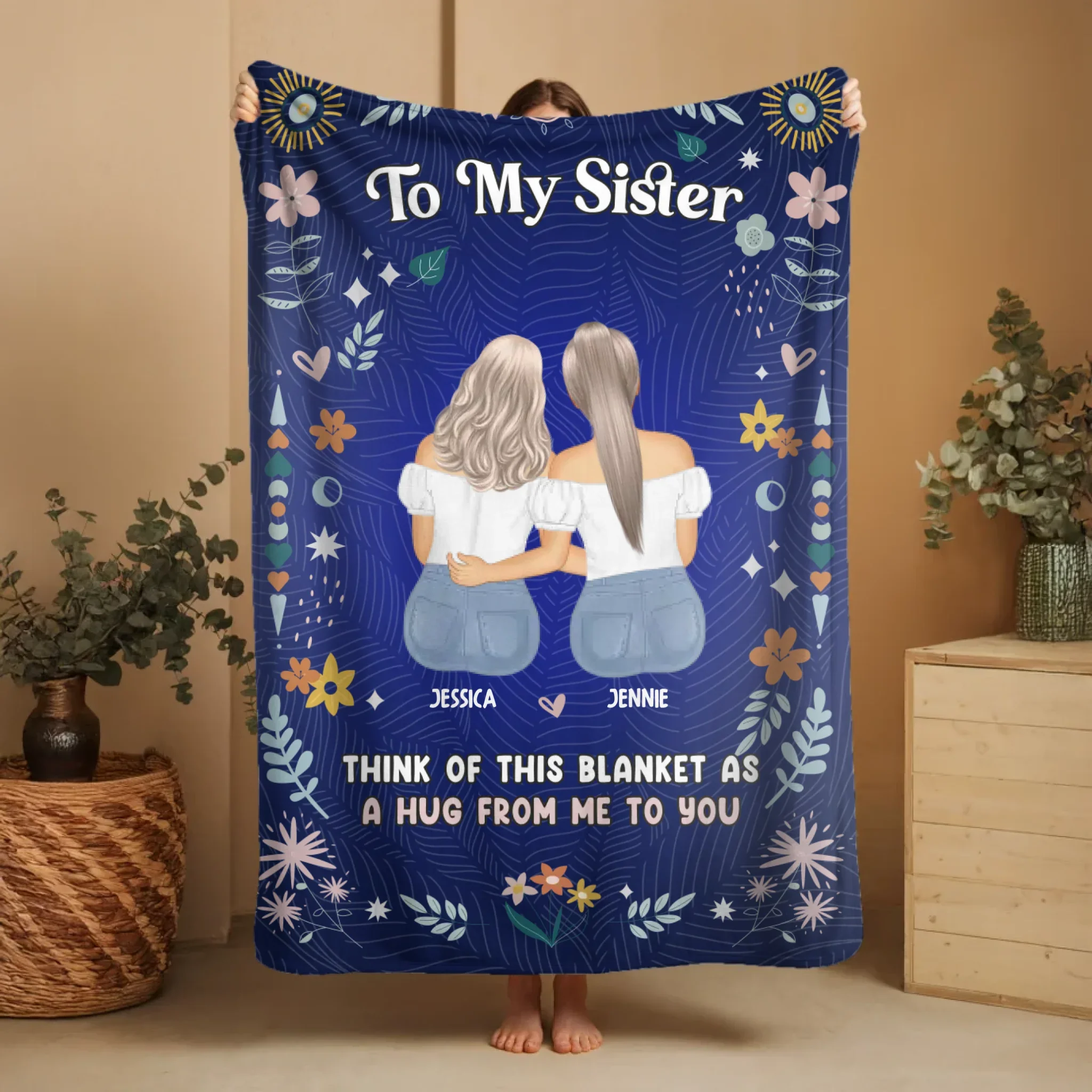 Personalized Blanket – Sister's Hug - Image 2
