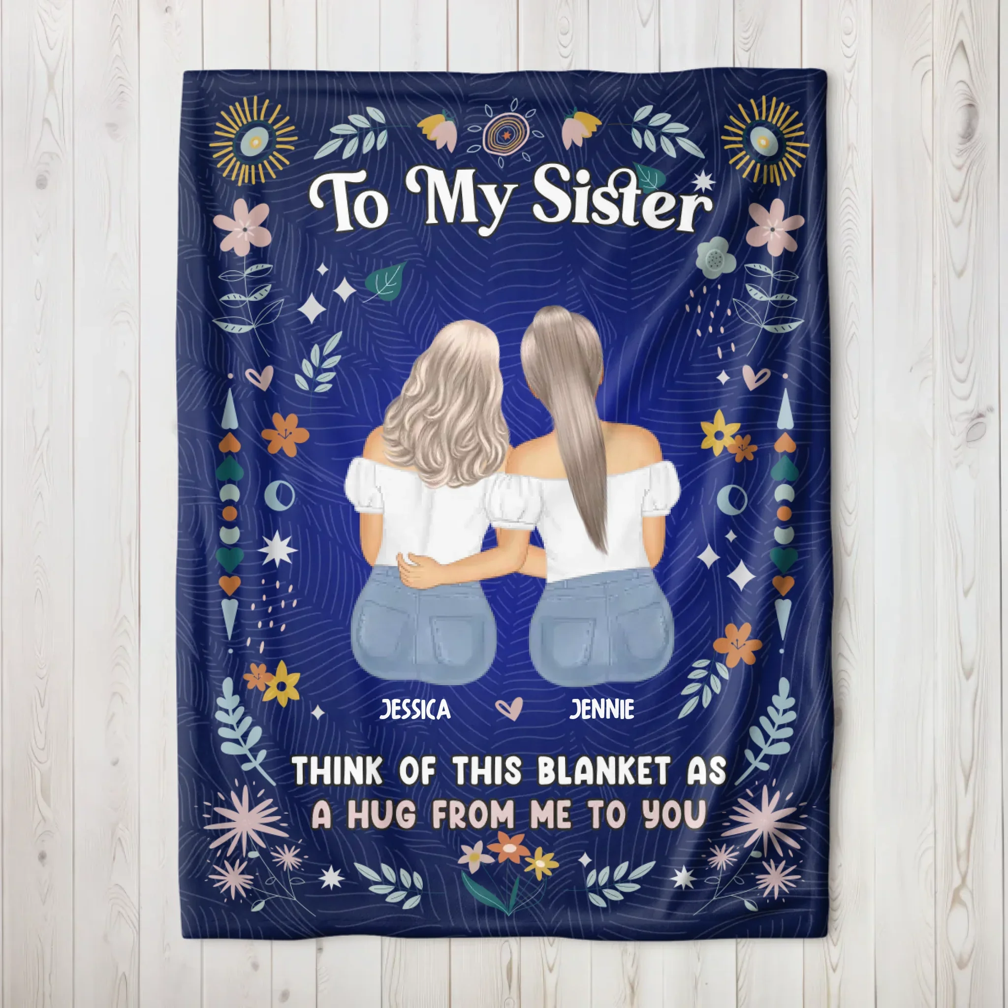 Personalized Blanket – Sister's Hug - Image 3