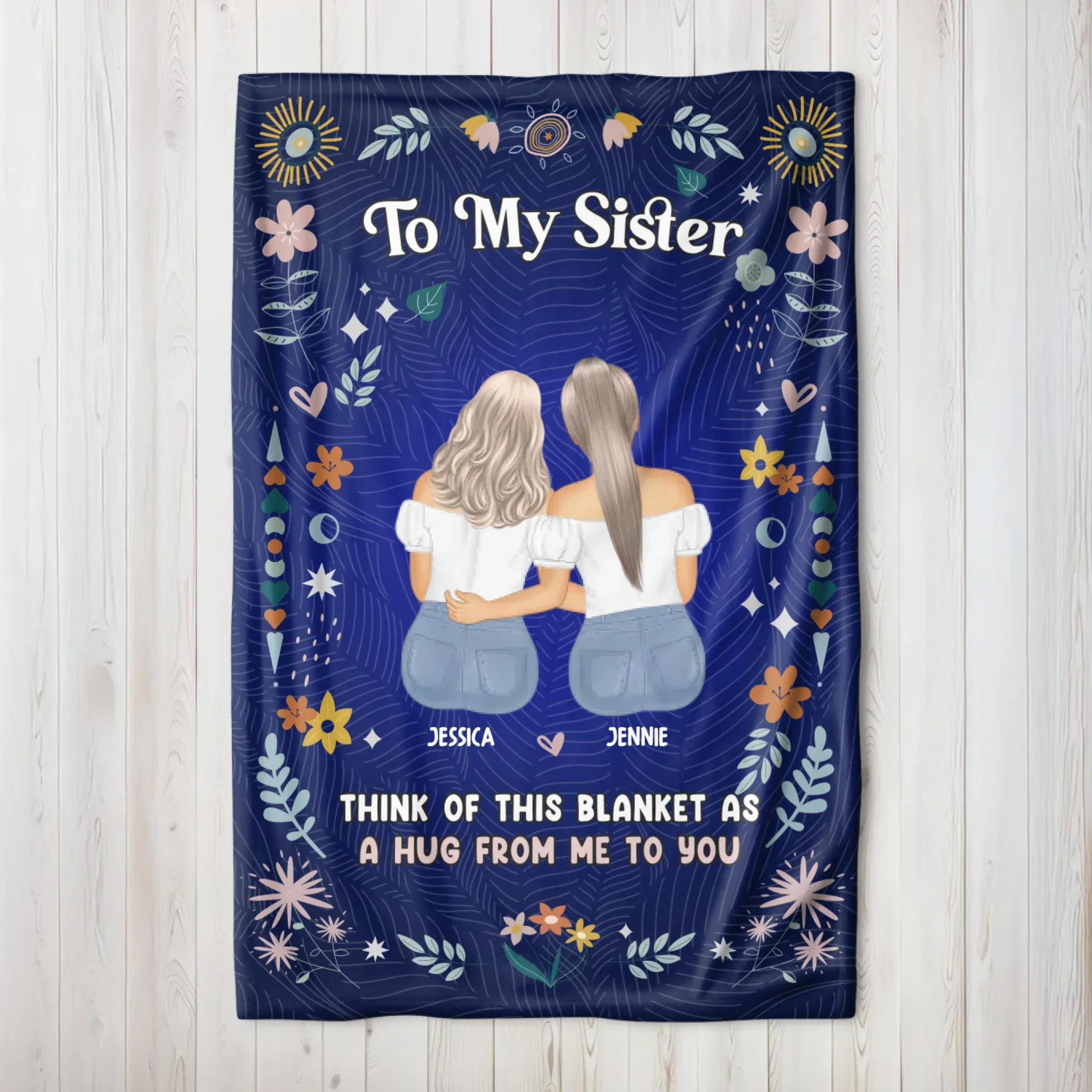 Personalized Blanket – Sister's Hug - Image 6