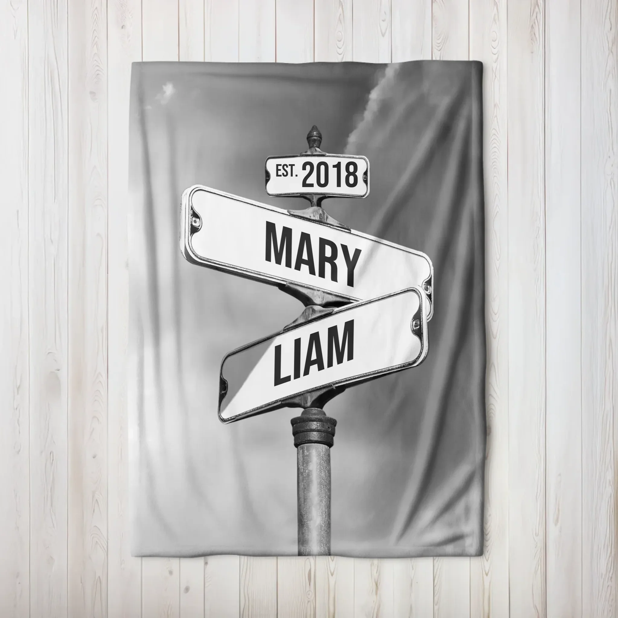 Personalized Blanket "Vintage Street Sign for couples" - Image 8