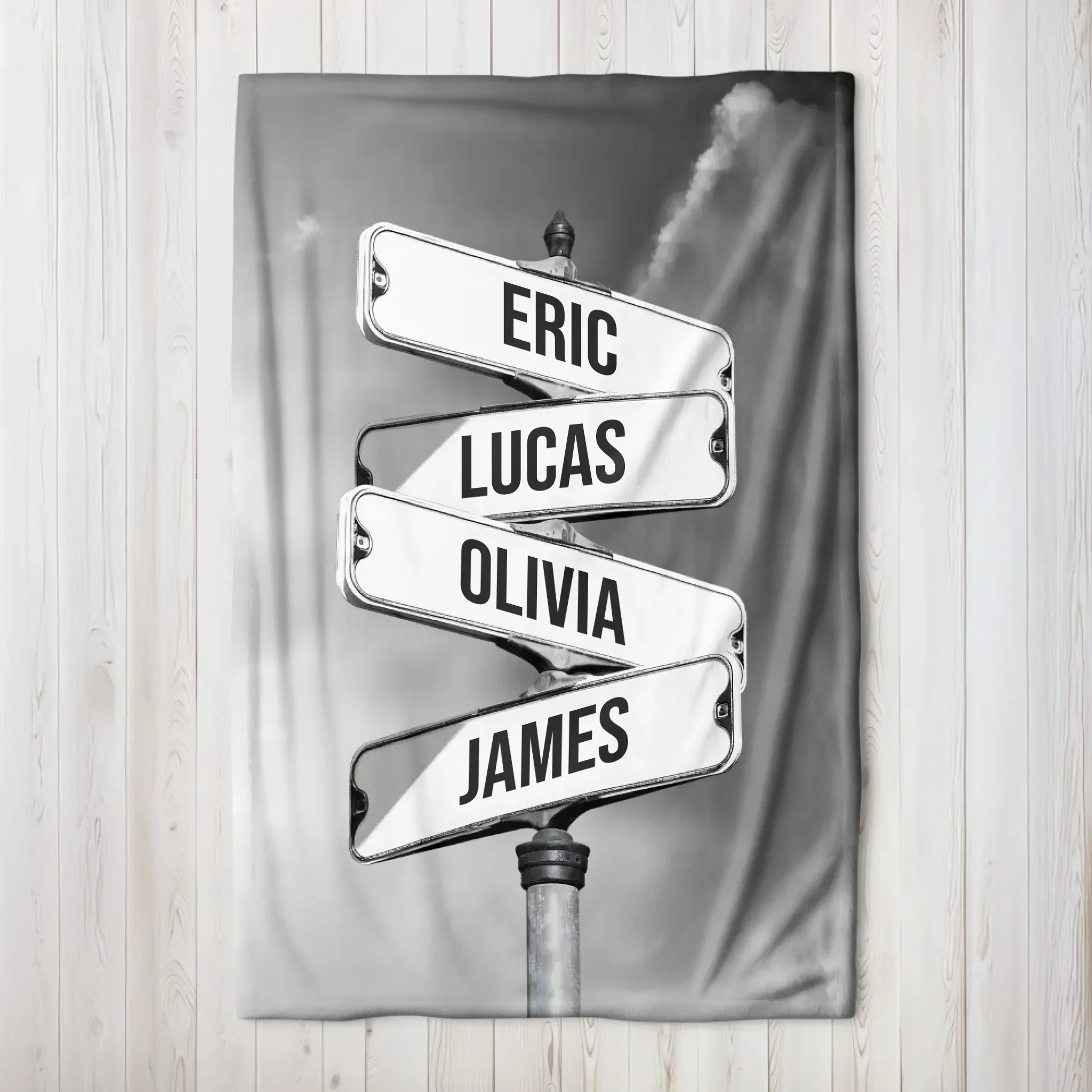 Personalized Blanket "Vintage street sign for families" - Image 6