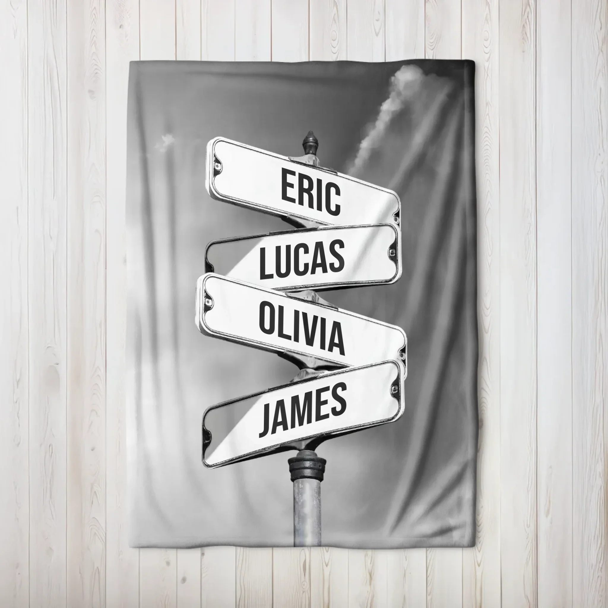 Personalized Blanket "Vintage street sign for families" - Image 8