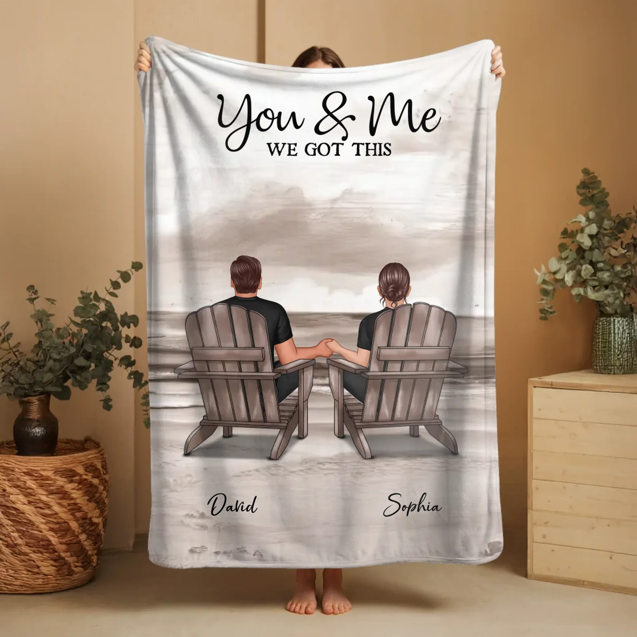 Personalized Blanket "You and me, we got this - vertical" - Image 2