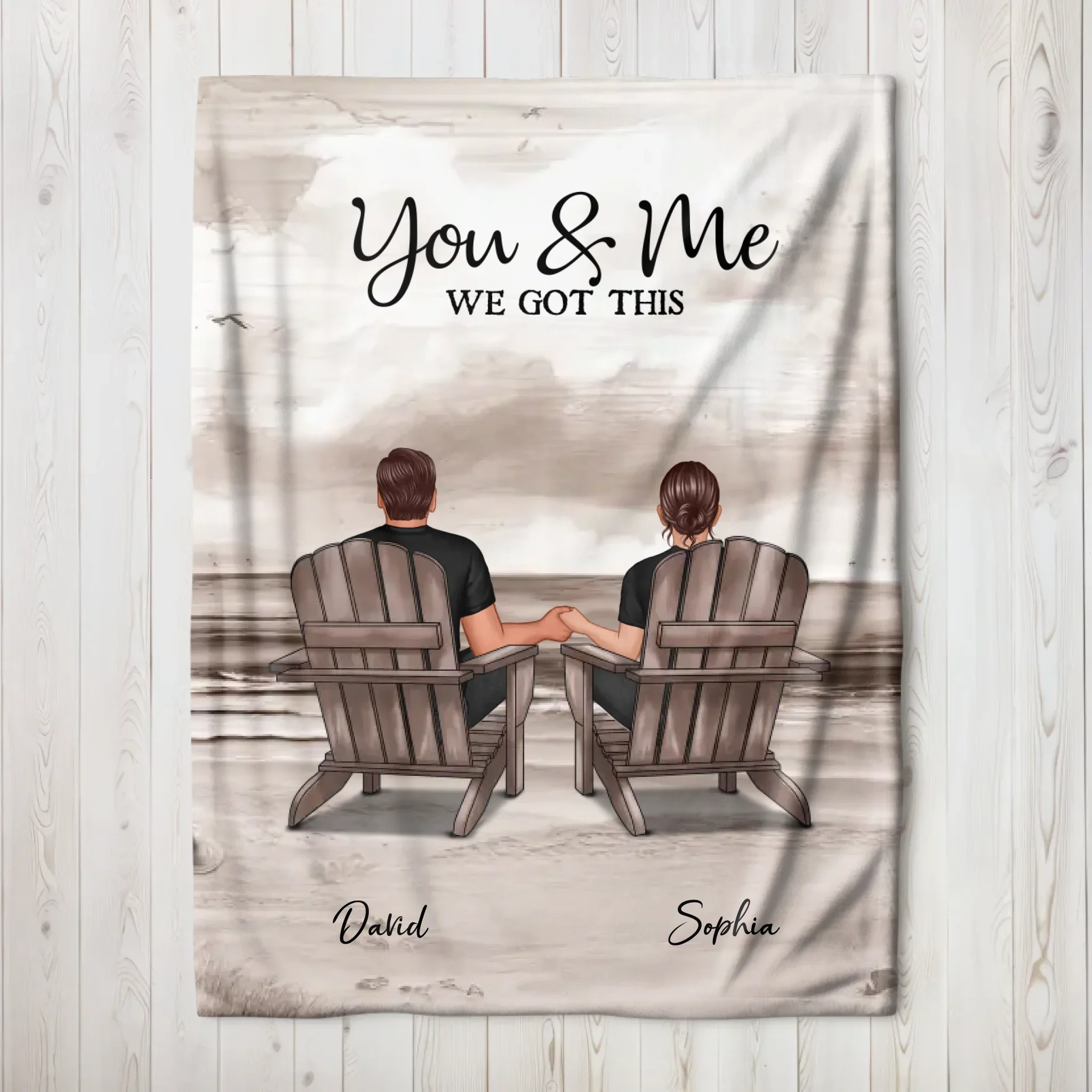 Personalized Blanket "You and me, we got this - vertical" - Image 3