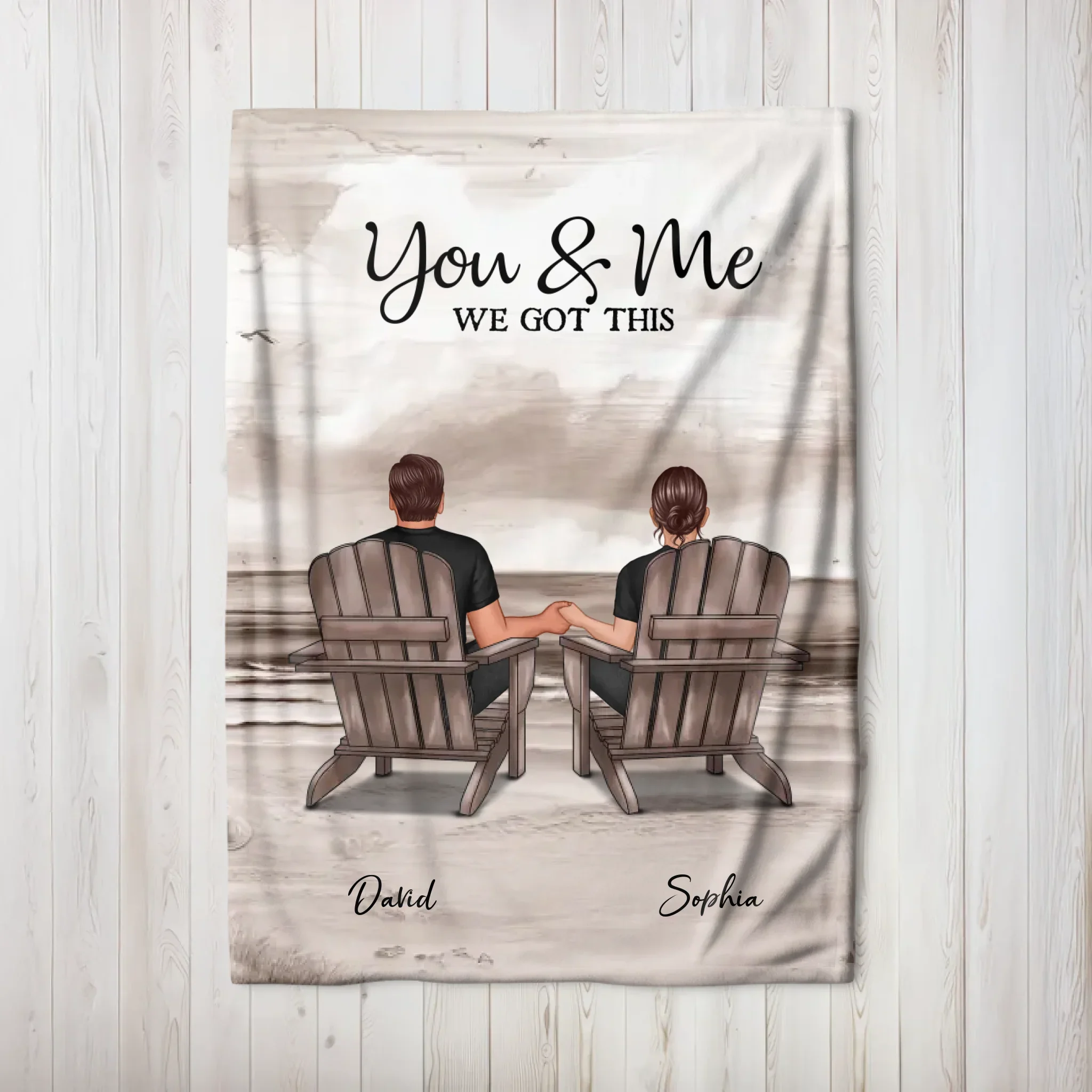 Personalized Blanket "You and me, we got this - vertical" - Image 8