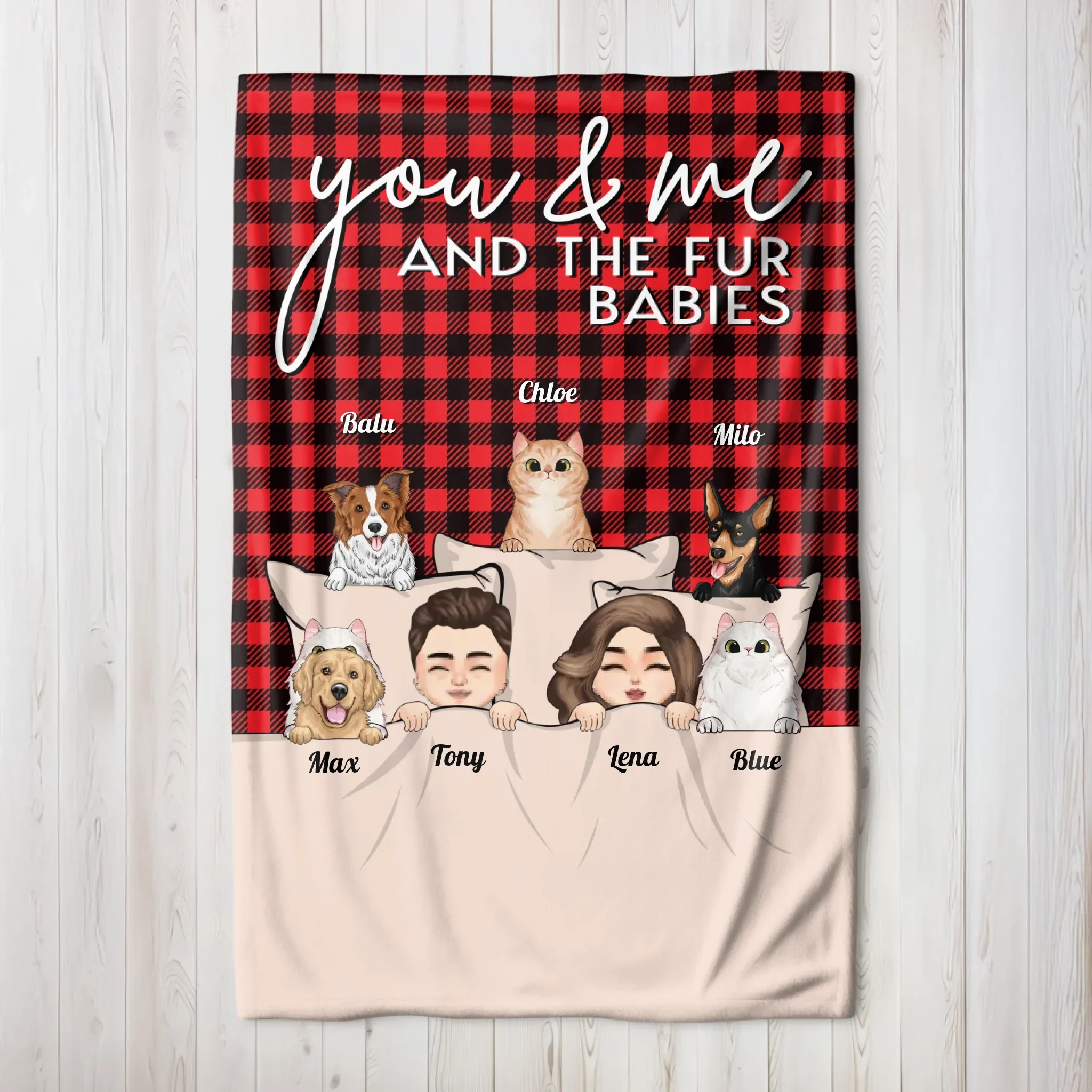 Personalized Blanket – You & Me And Our Pets