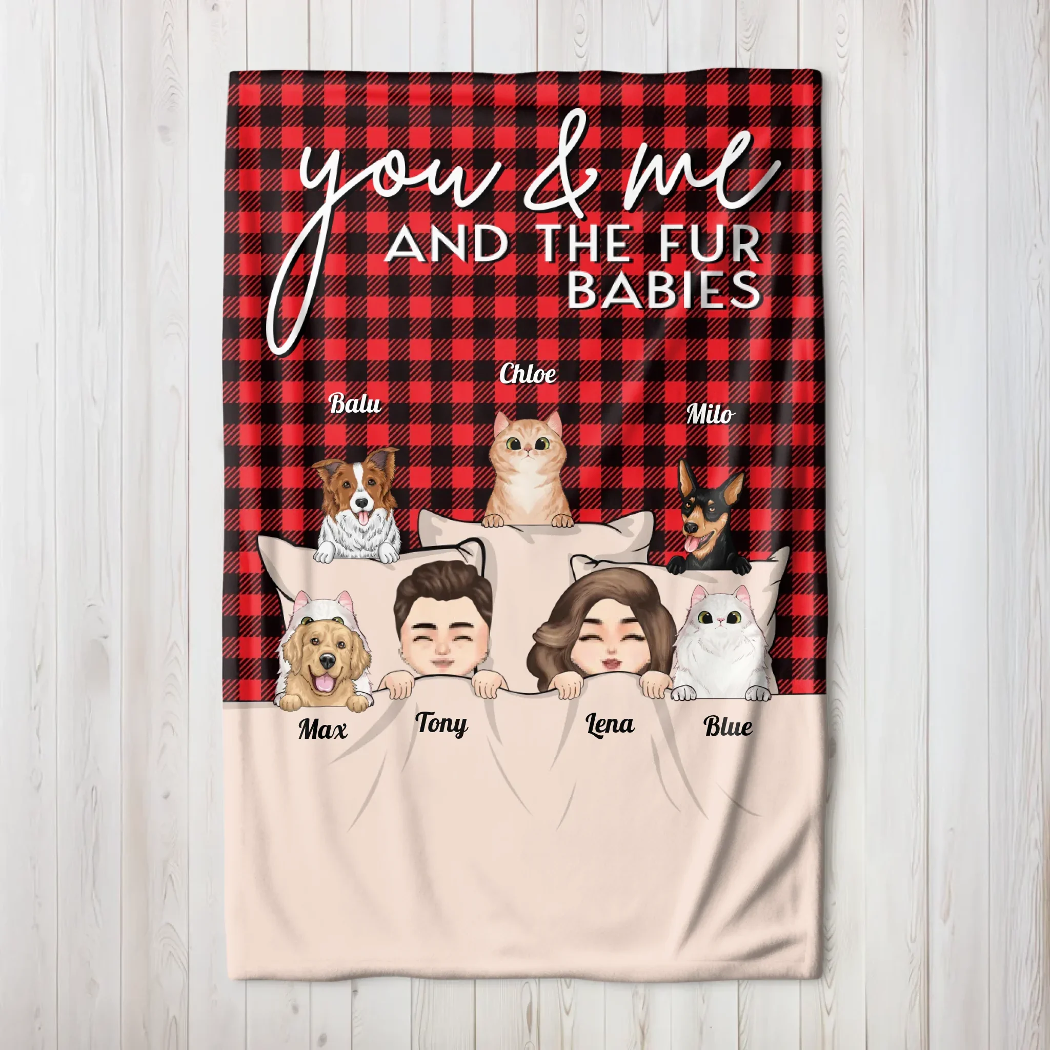 Personalized Blanket – You & Me And Our Pets - Image 6