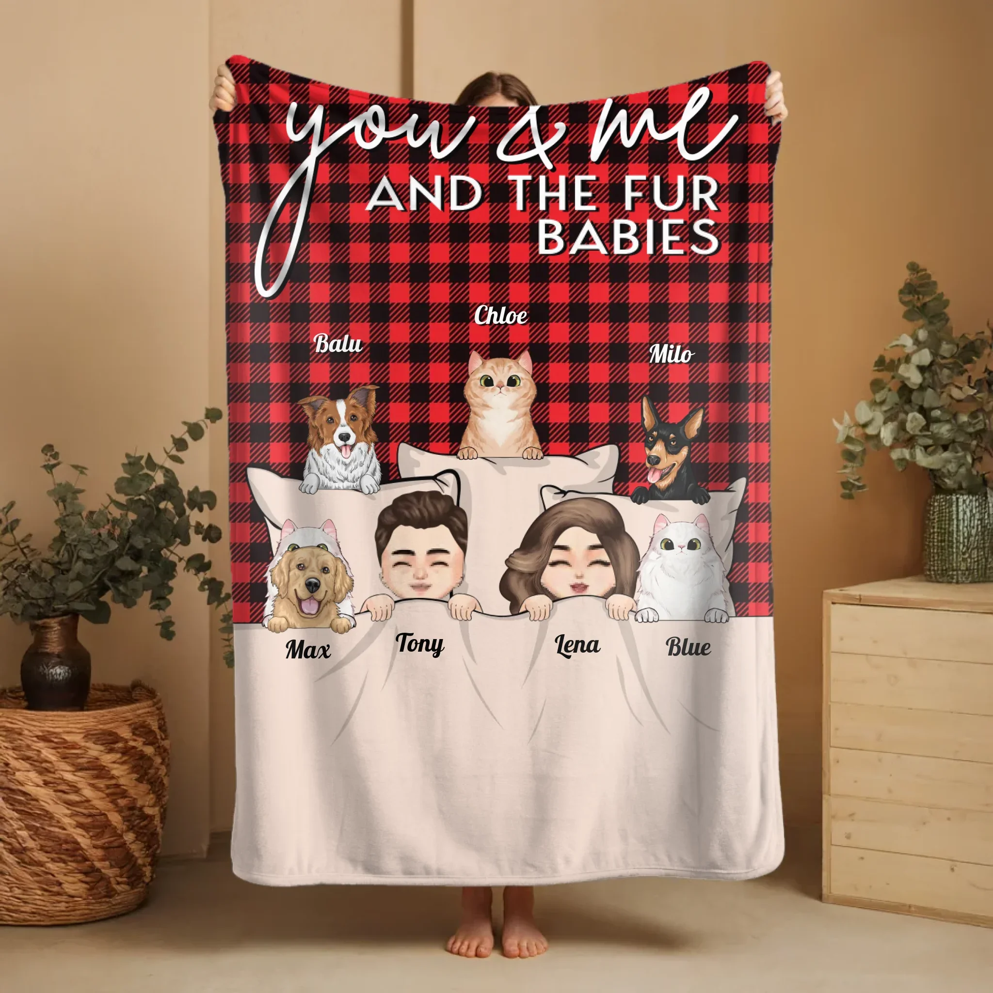 Personalized Blanket – You & Me And Our Pets - Image 7