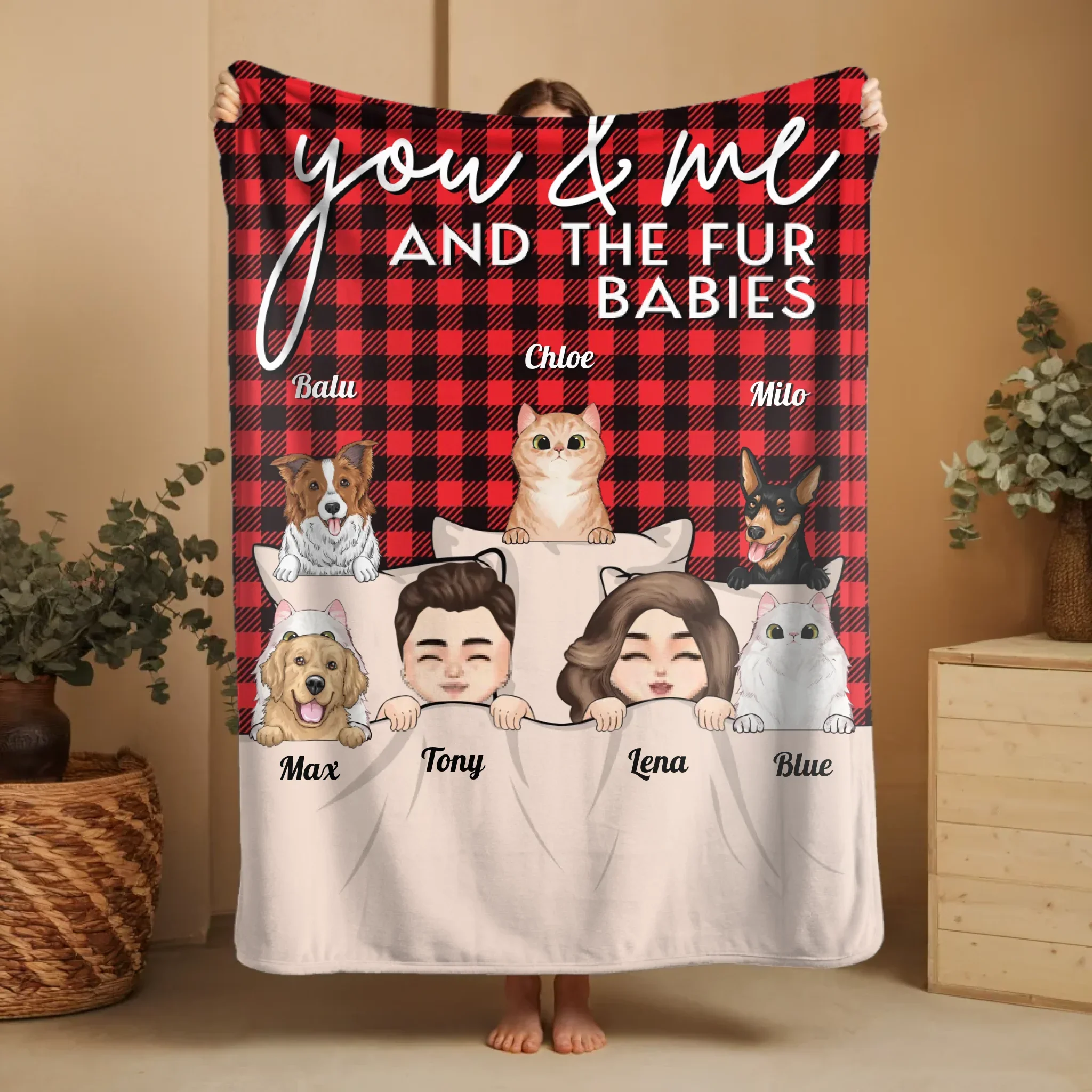 Personalized Blanket – You & Me And Our Pets - Image 9