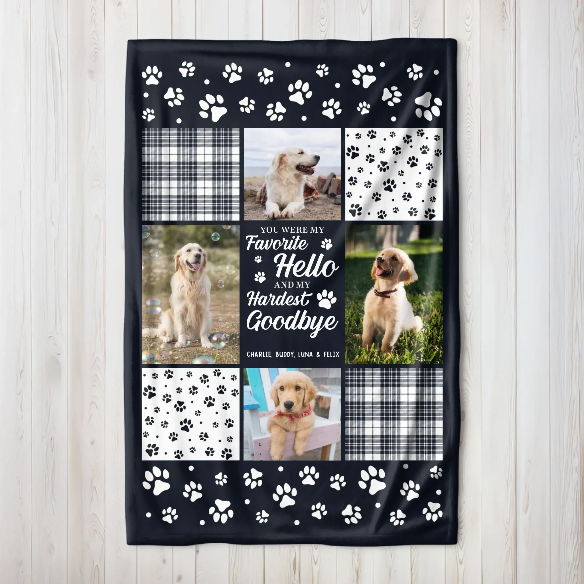 Personalized Blanket – You Were My Favorite Hello And My Hardest Goodbye