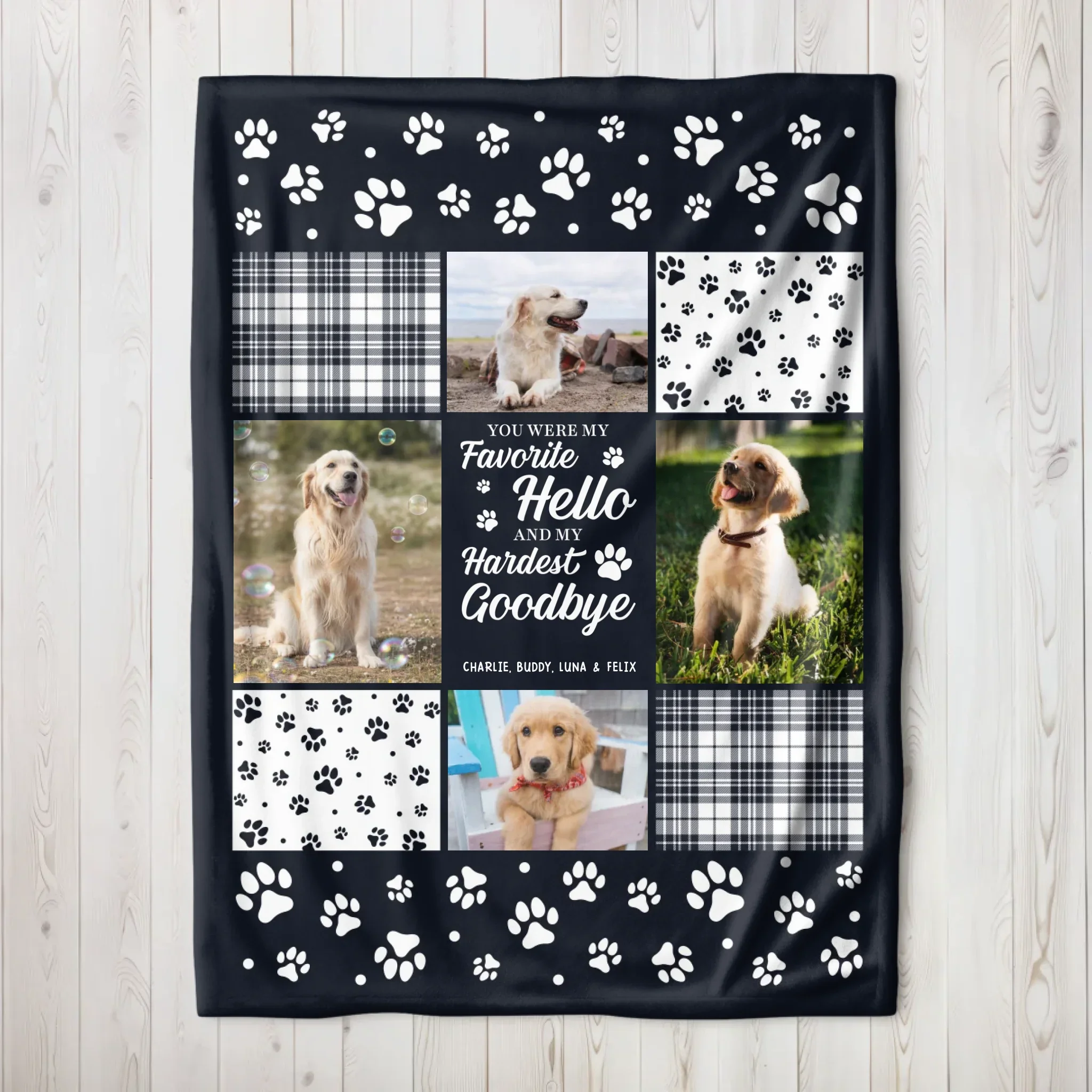 Personalized Blanket – You Were My Favorite Hello And My Hardest Goodbye - Image 3