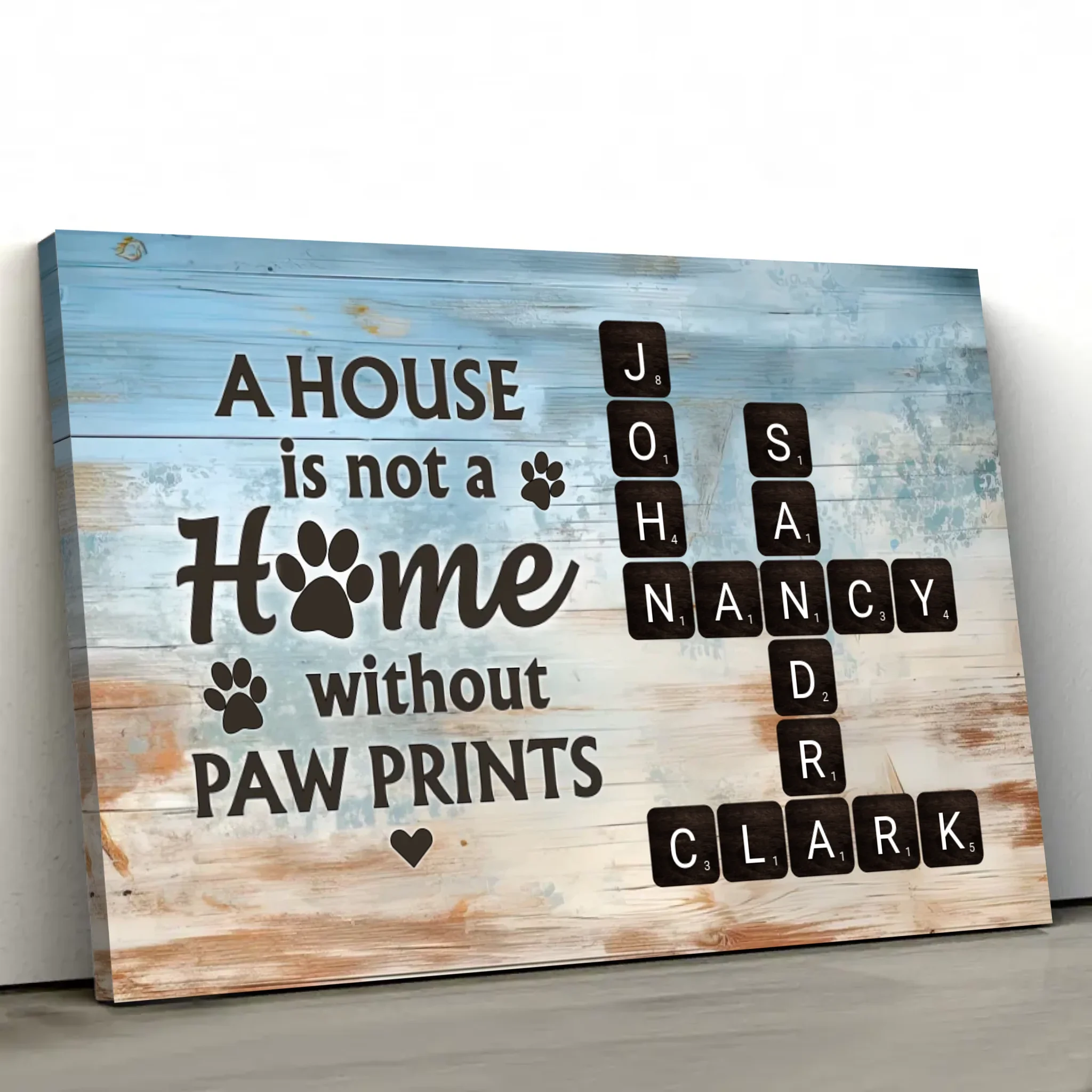 Personalized Canvas “A house is not a home without paw prints" - Image 2