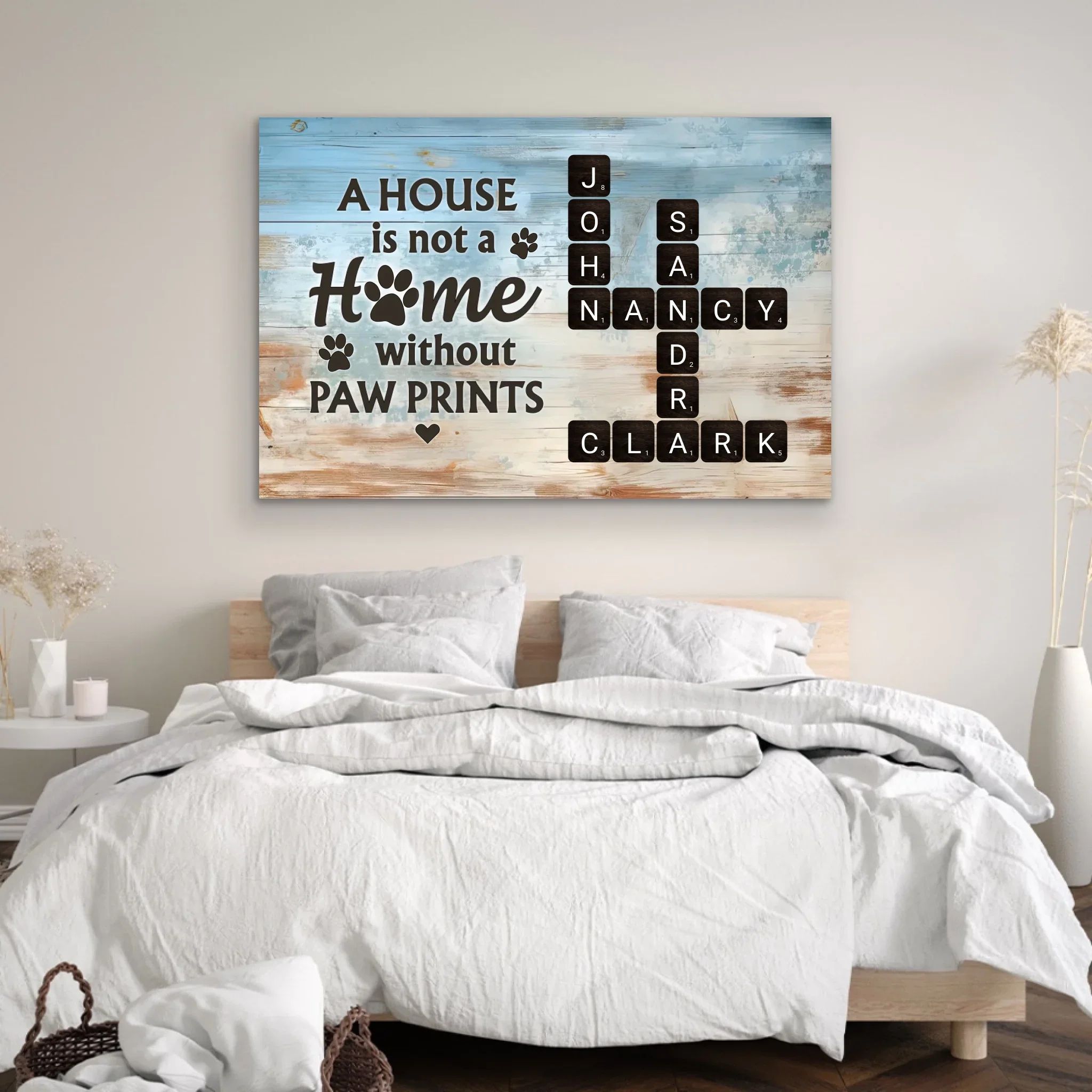 Personalized Canvas “A house is not a home without paw prints" - Image 3