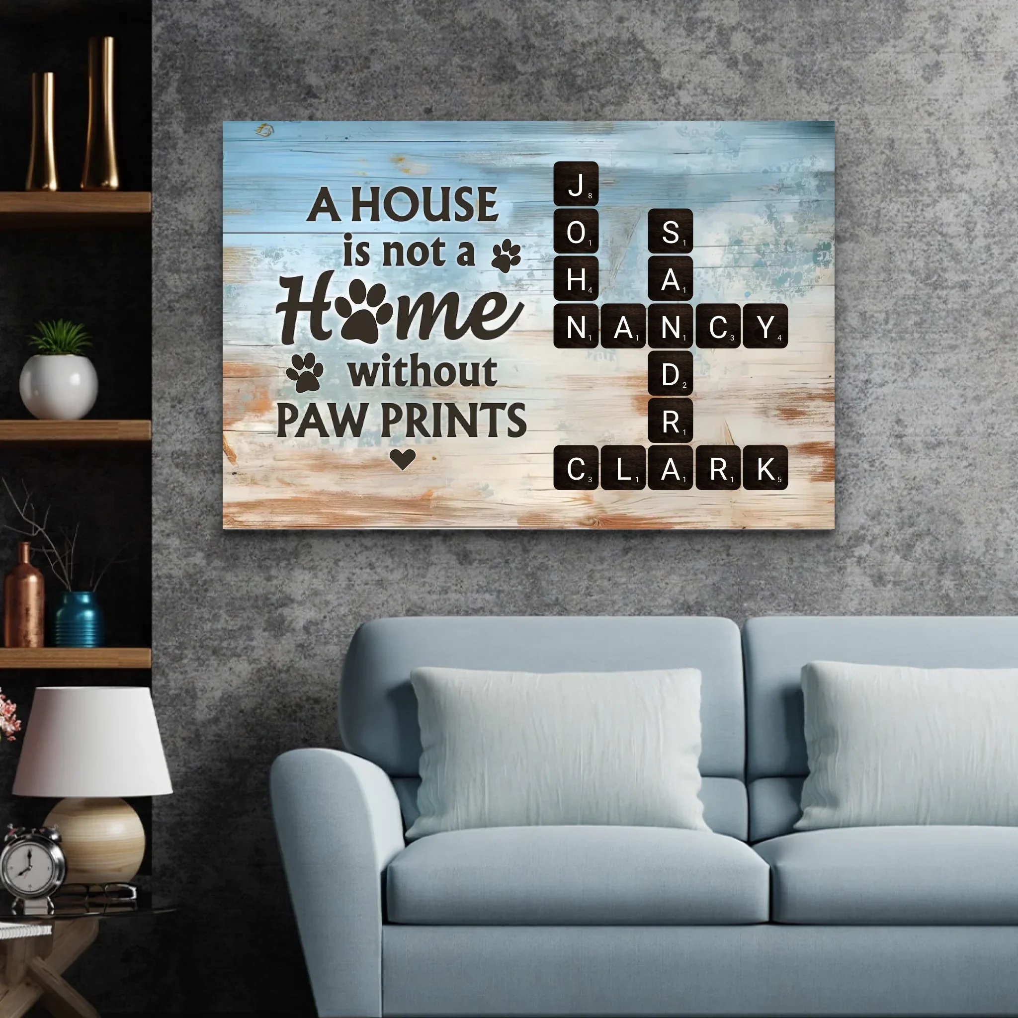 Personalized Canvas “A house is not a home without paw prints" - Image 4