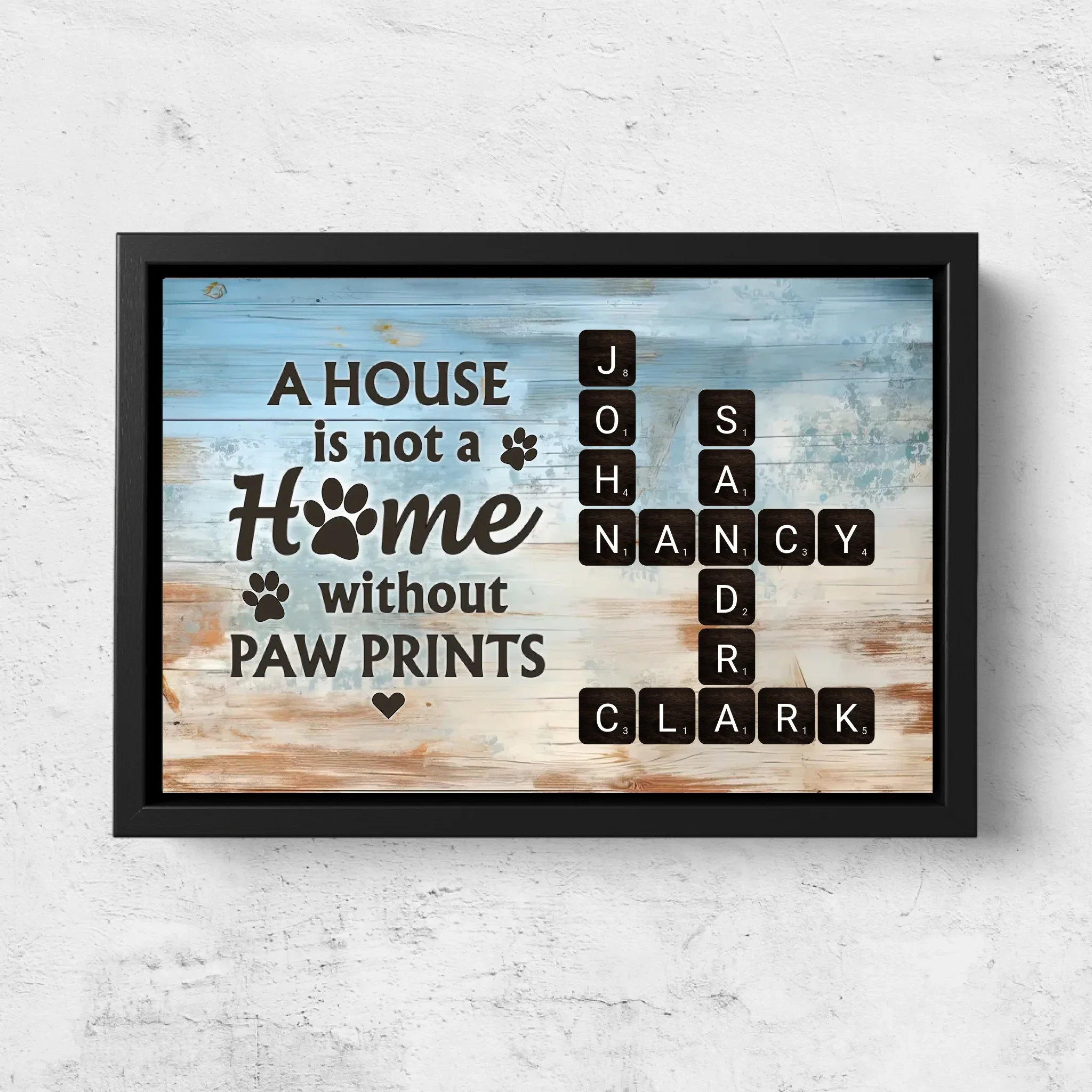 Personalized Canvas “A house is not a home without paw prints" - Image 5