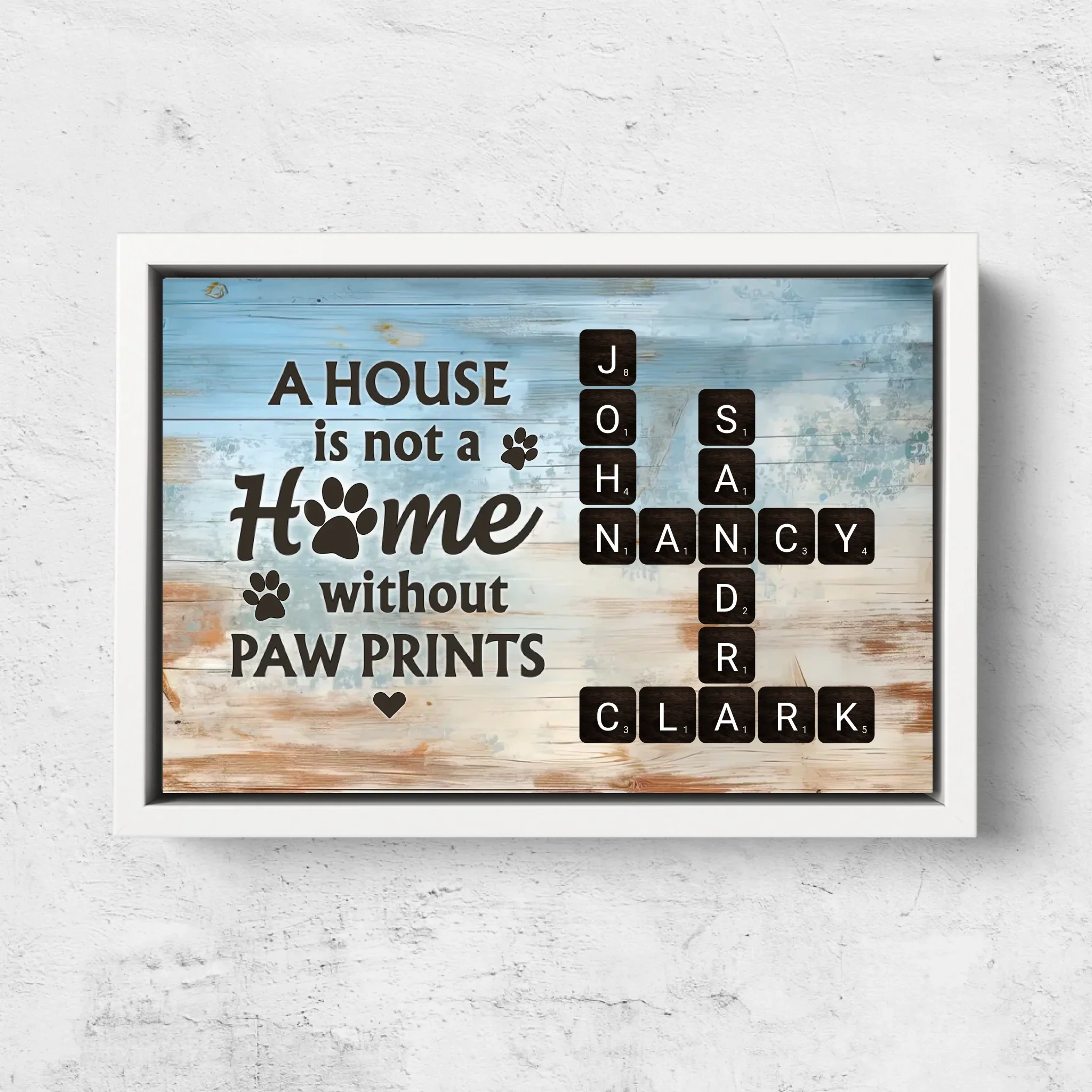 Personalized Canvas “A house is not a home without paw prints" - Image 7