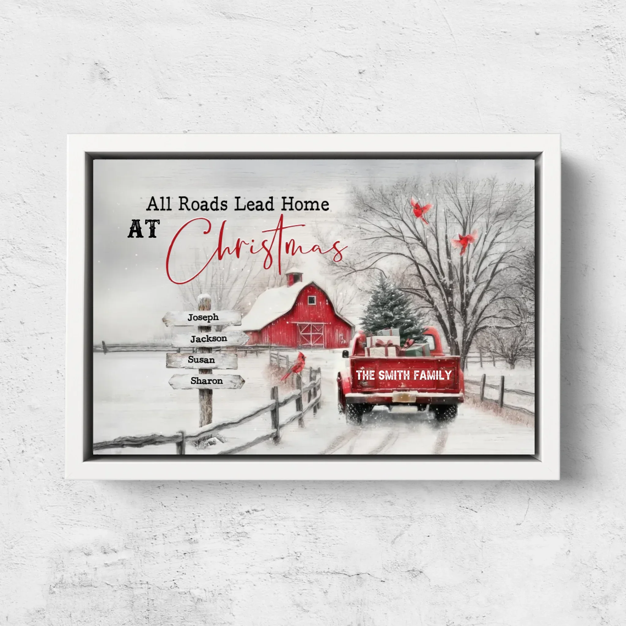 Personalized Canvas – All Roads Lead Home at Christmas - Image 7