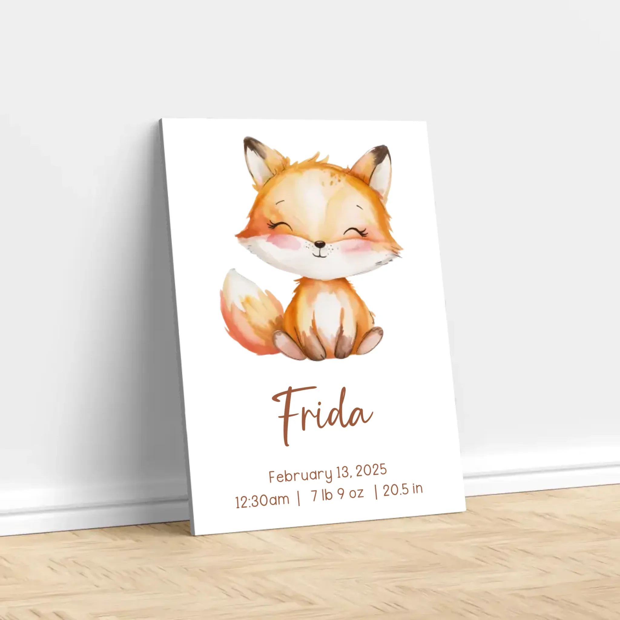 Personalized Canvas – Birth Gift With Animal Motif - Image 2