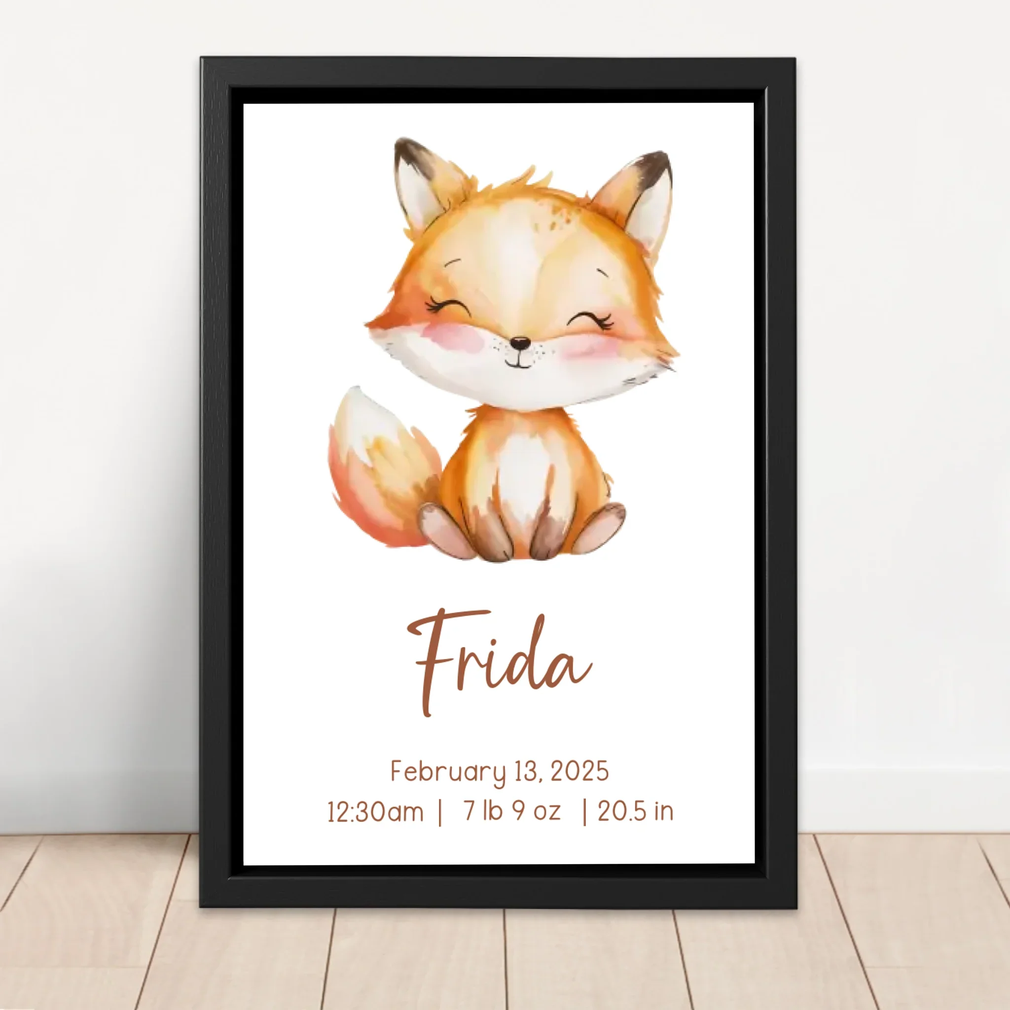 Personalized Canvas – Birth Gift With Animal Motif - Image 4